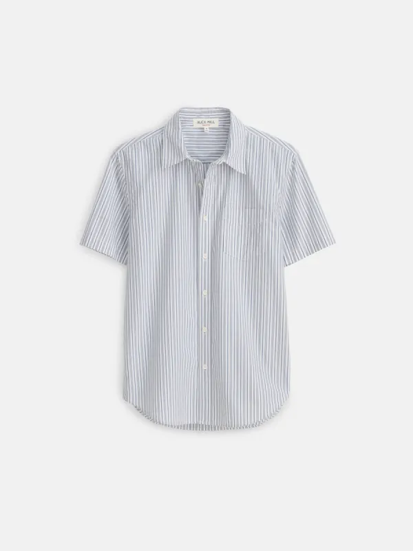 Short Sleeve Mill Shirt In Ticking Stripe sold by Alex Mill