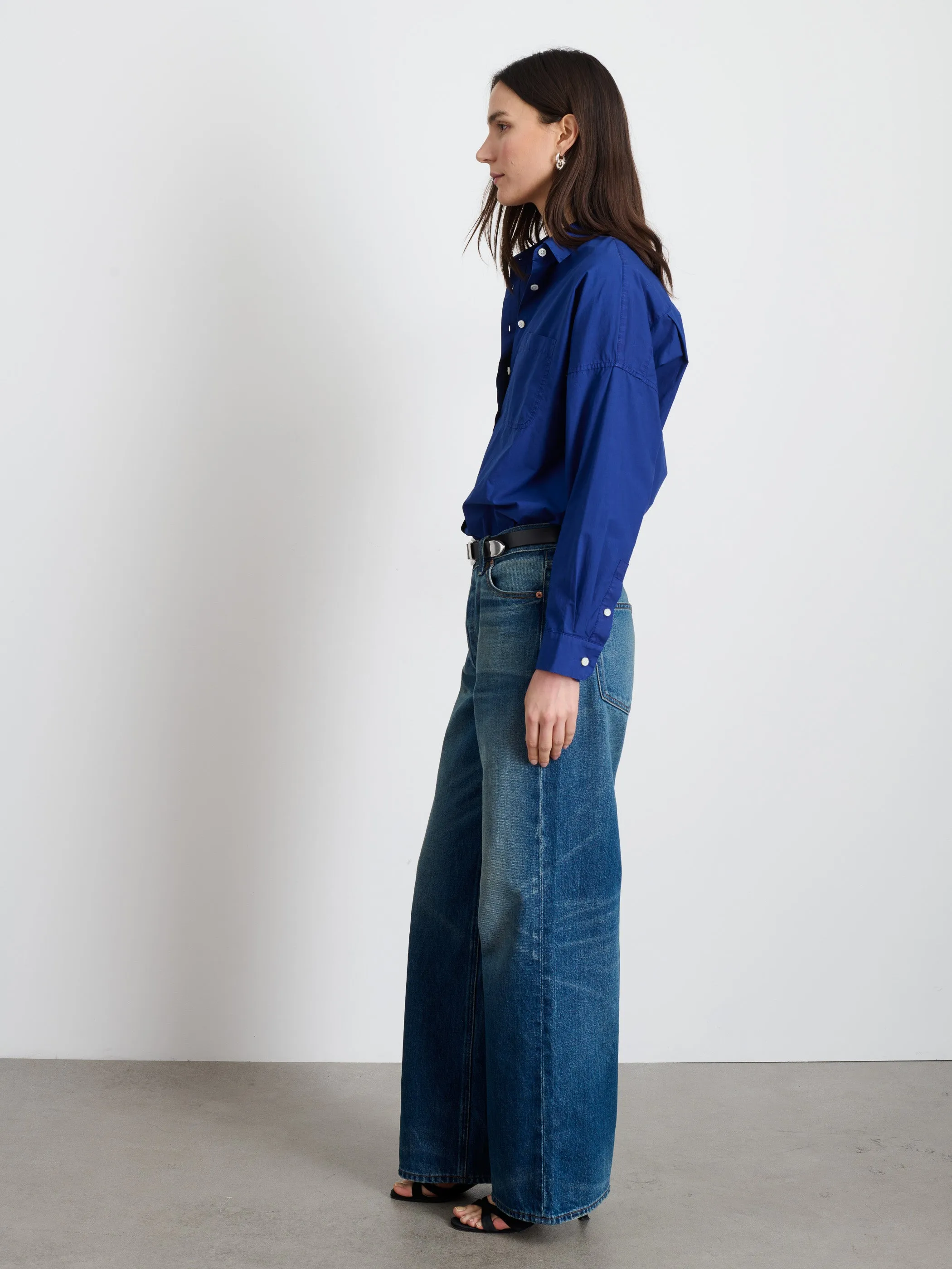 Jo Shirt in Cotton Poplin sold by Alex Mill product image thumbnail 4