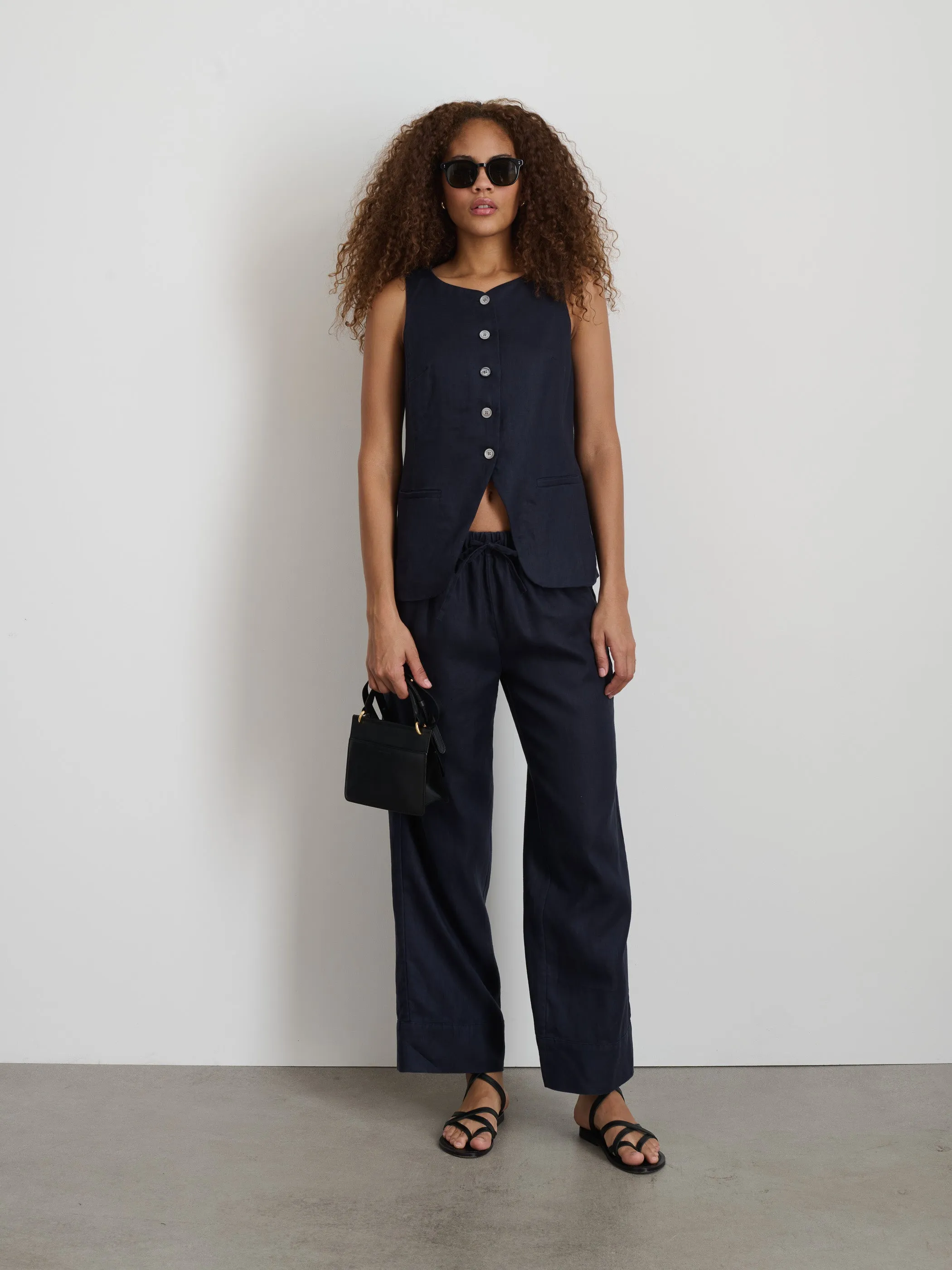 Anna Vest In Linen sold by Alex Mill product image thumbnail 4