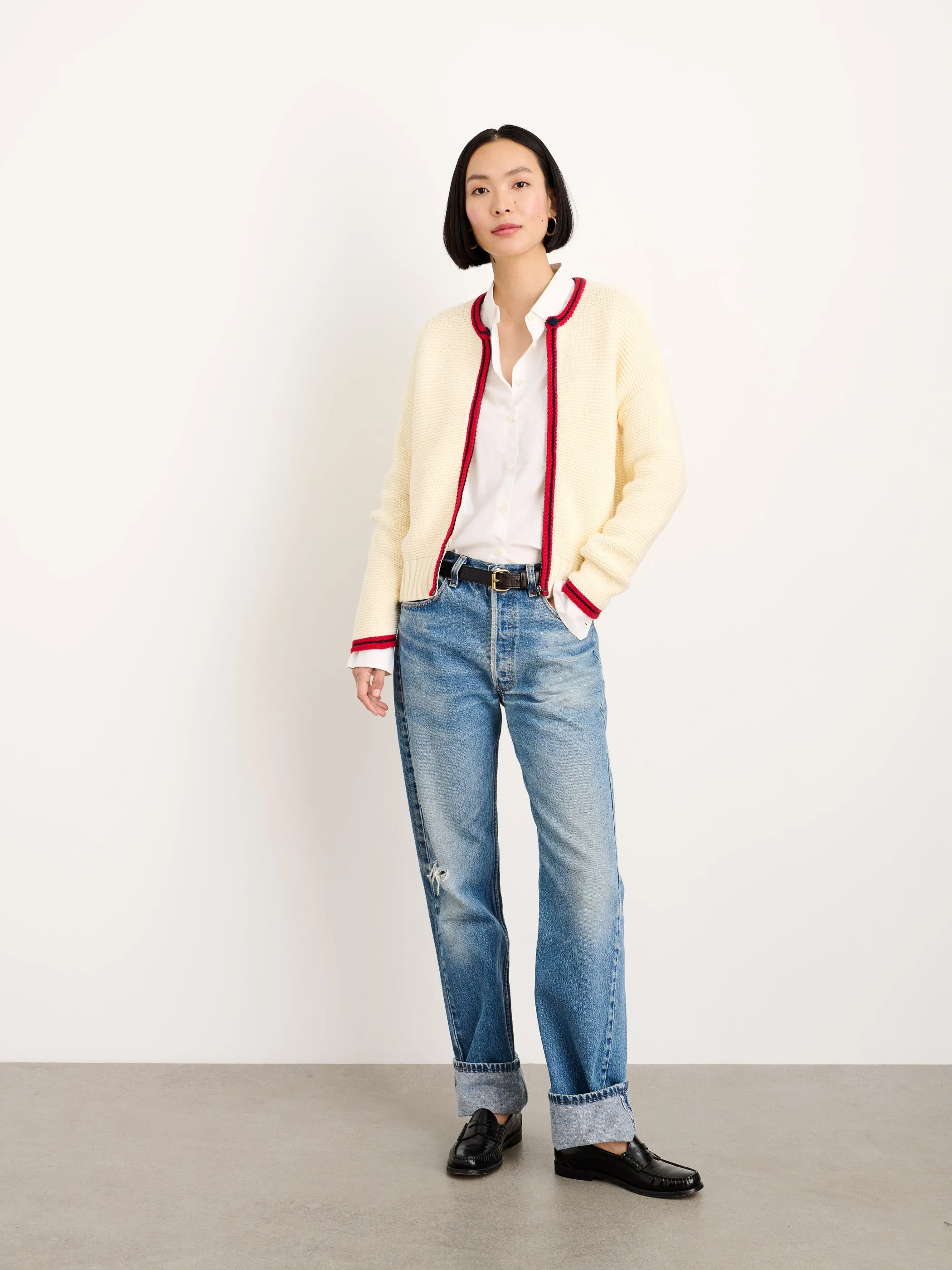 Fred Zip Cardigan in Cotton sold by Alex Mill product image thumbnail 2