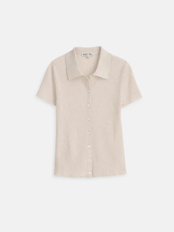 Suzanne Ribbed Polo sold by Alex Mill