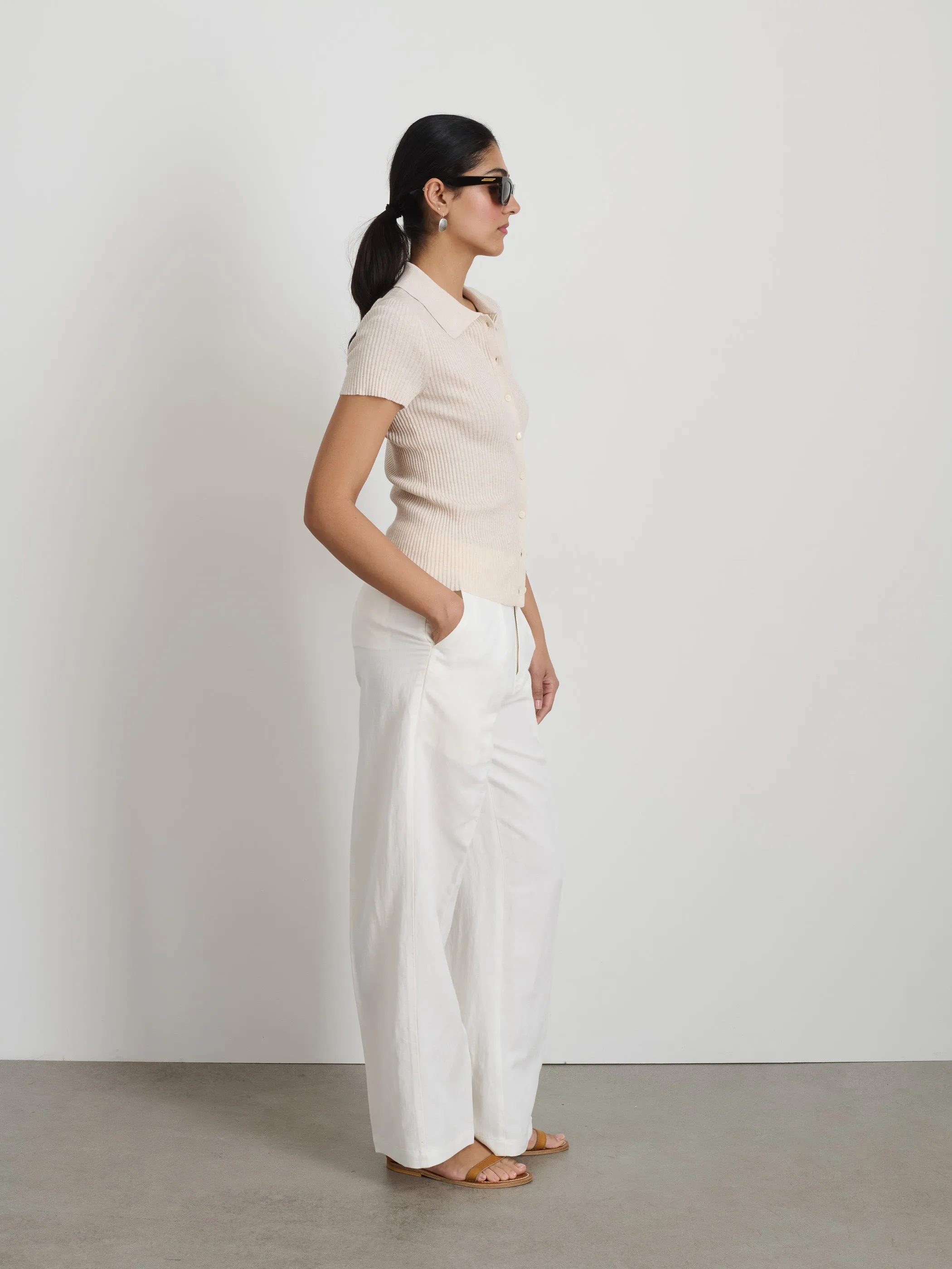 Suzanne Ribbed Polo sold by Alex Mill product image thumbnail 4