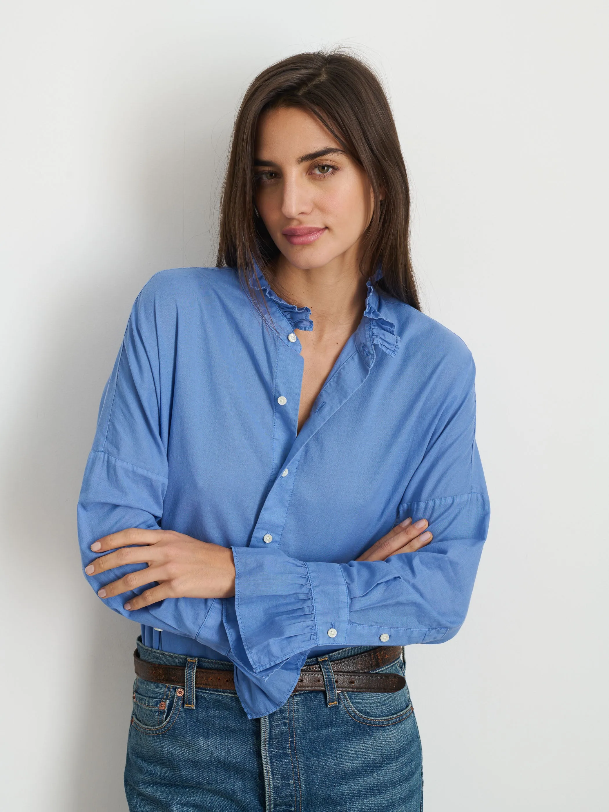 Blake Ruffle Shirt In Cotton Voile sold by Alex Mill product image thumbnail 3
