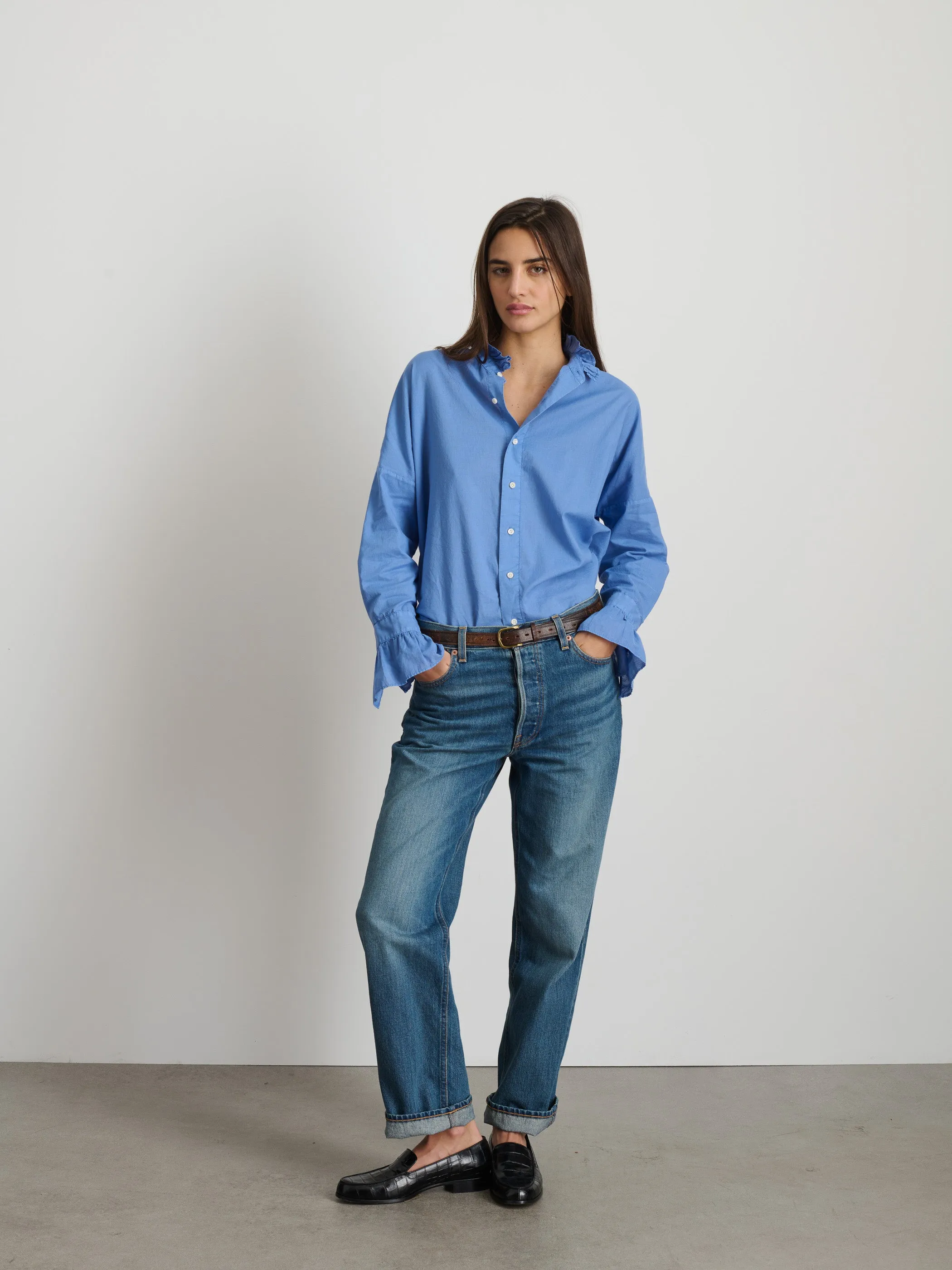 Blake Ruffle Shirt In Cotton Voile sold by Alex Mill product image thumbnail 2