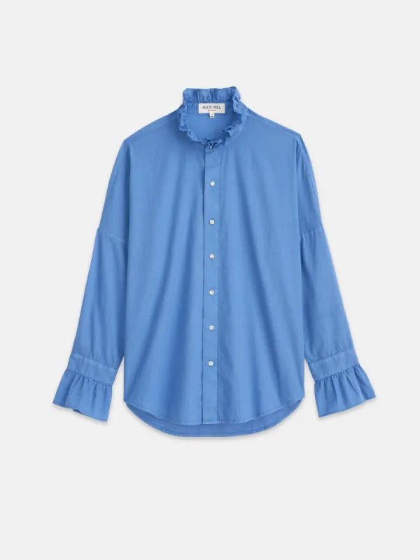 Blake Ruffle Shirt In Cotton Voile sold by Alex Mill