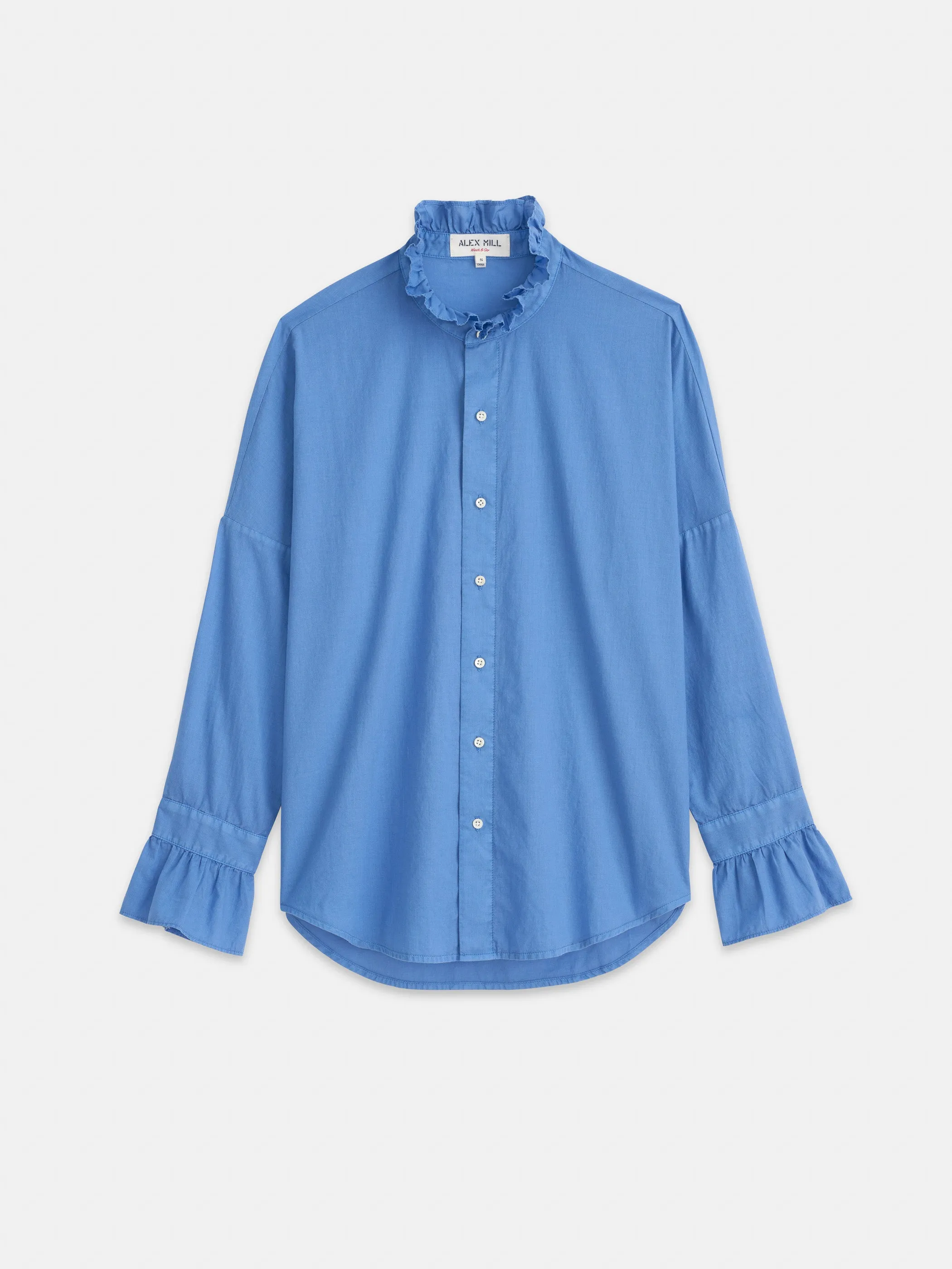 Blake Ruffle Shirt In Cotton Voile sold by Alex Mill