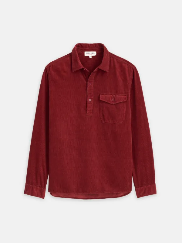 Carter Popover Shirt in Fine Wale Corduroy sold by Alex Mill