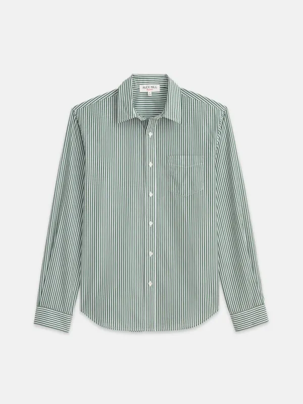 Mill Shirt In Striped Cotton Poplin sold by Alex Mill