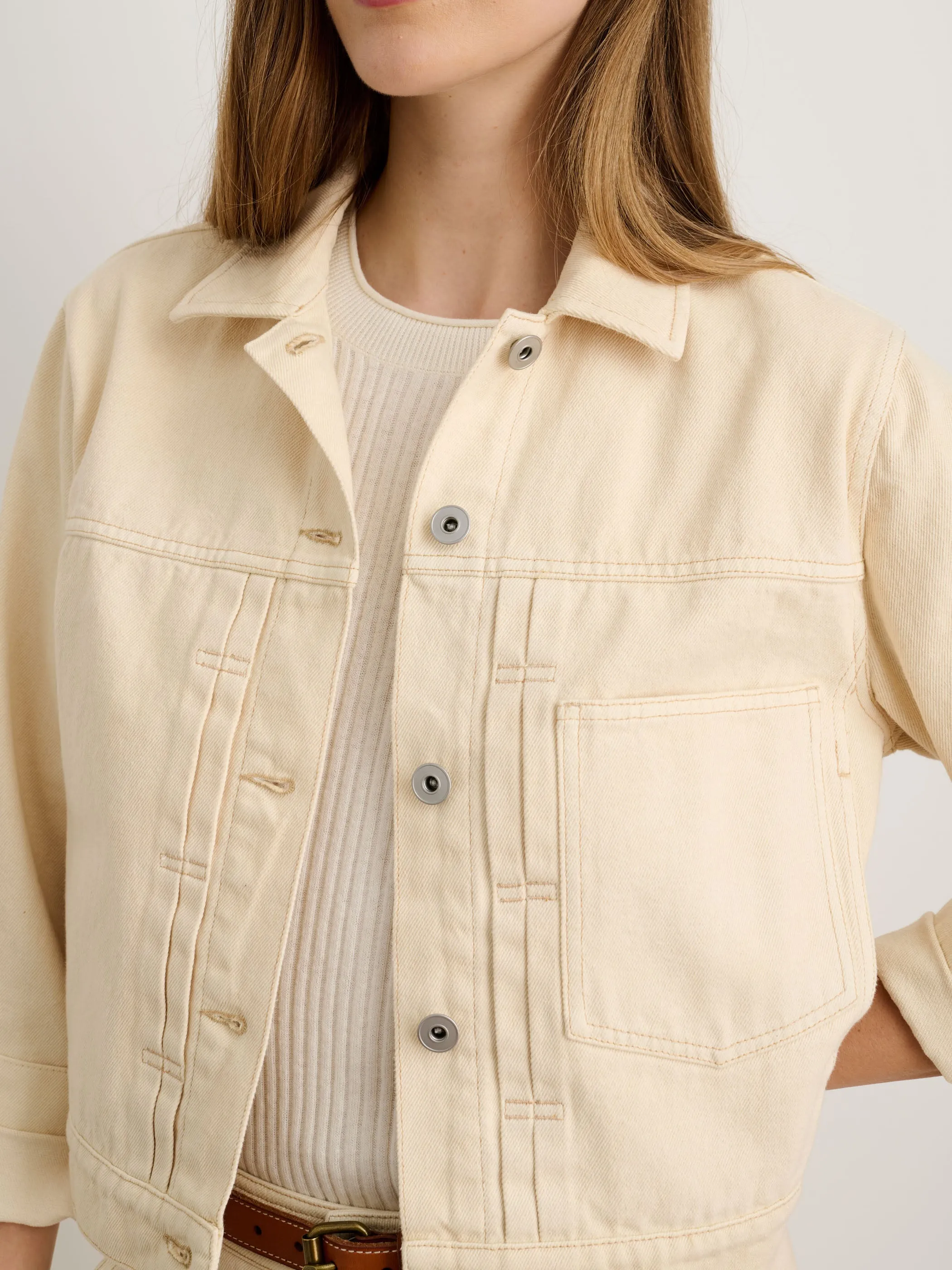 Trucker Jacket in Recycled Denim sold by Alex Mill product image thumbnail 4