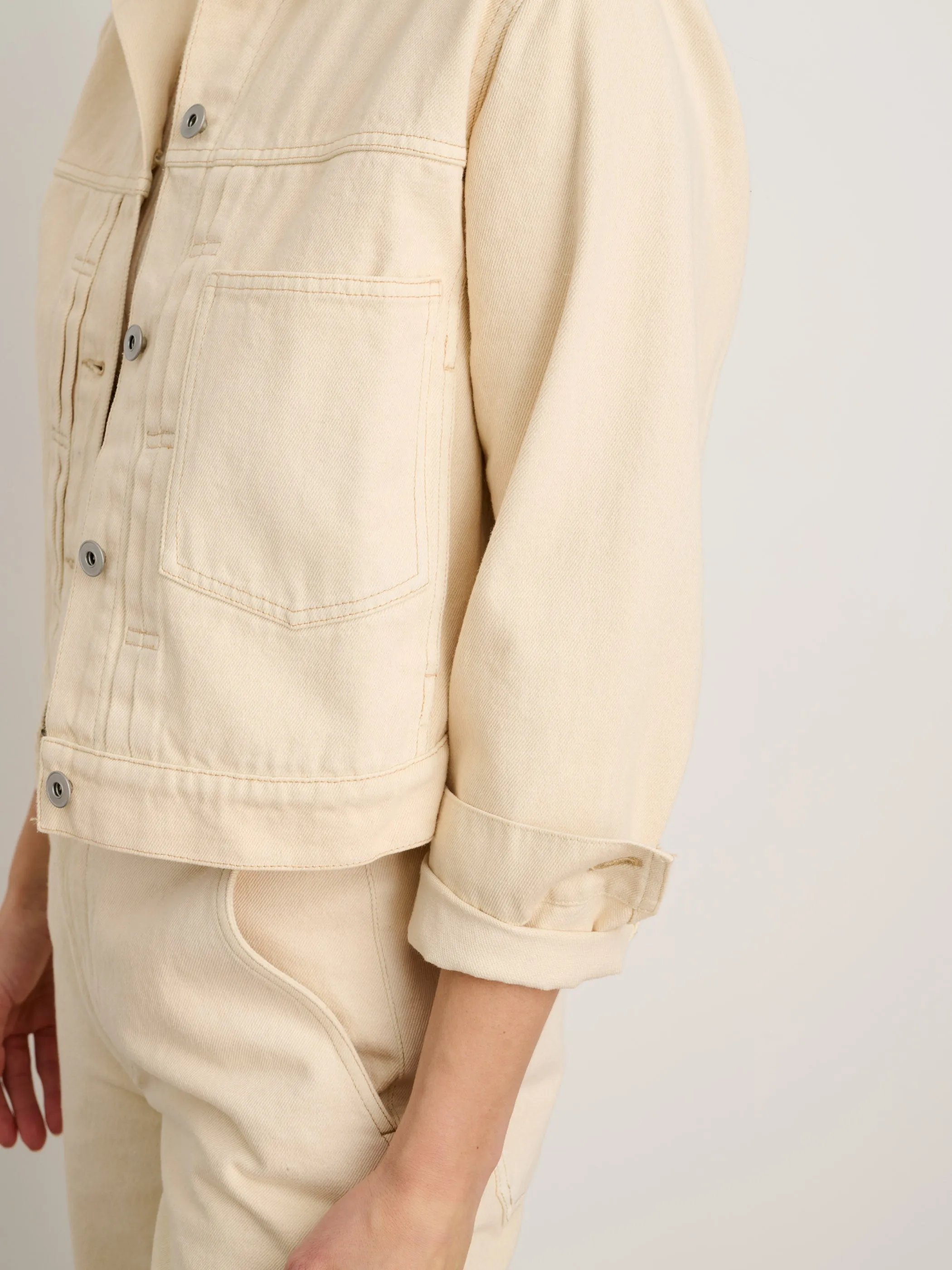 Trucker Jacket in Recycled Denim sold by Alex Mill product image thumbnail 5
