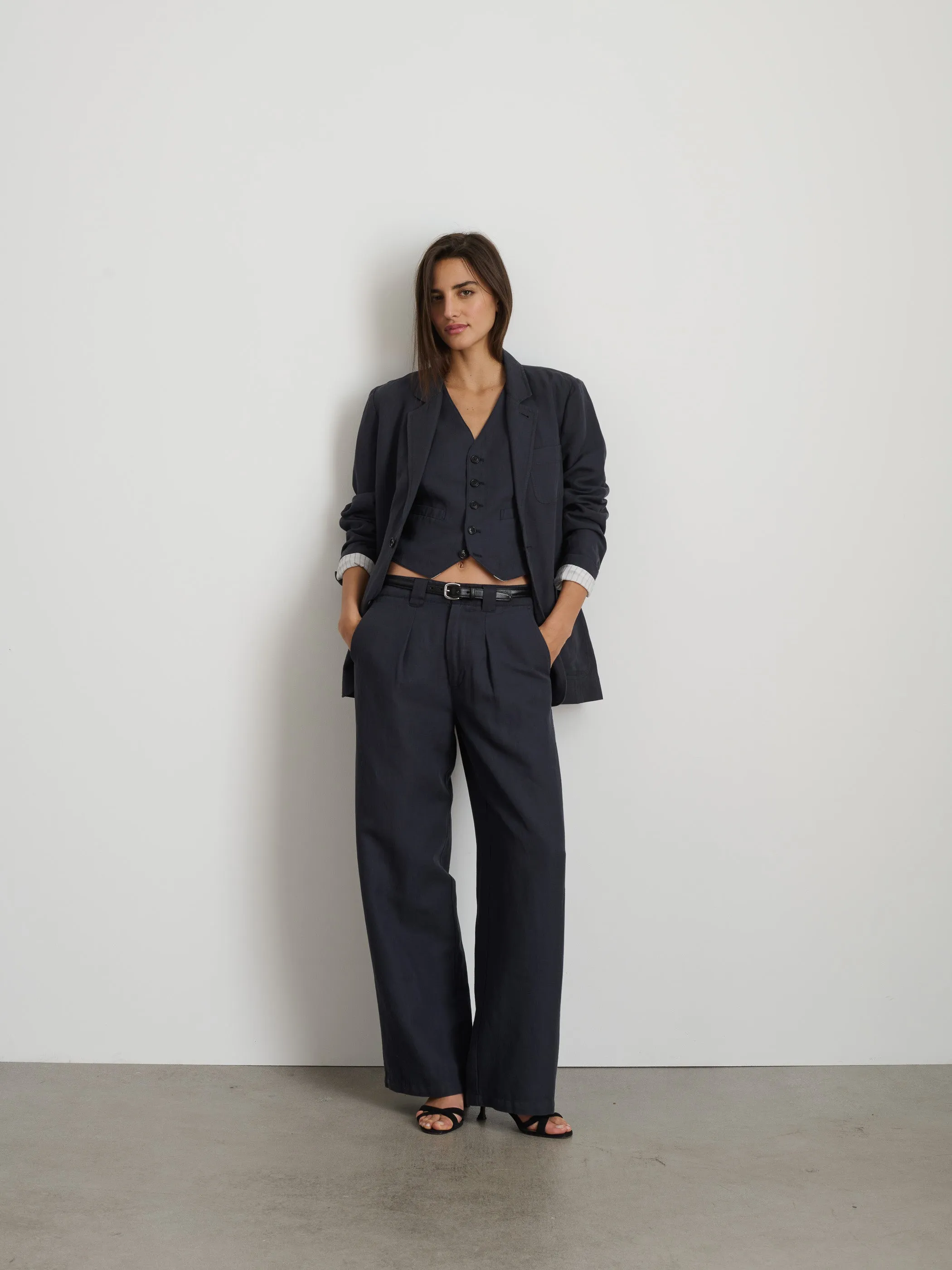 Madeline Pleat Trouser in Twill sold by Alex Mill product image thumbnail 2