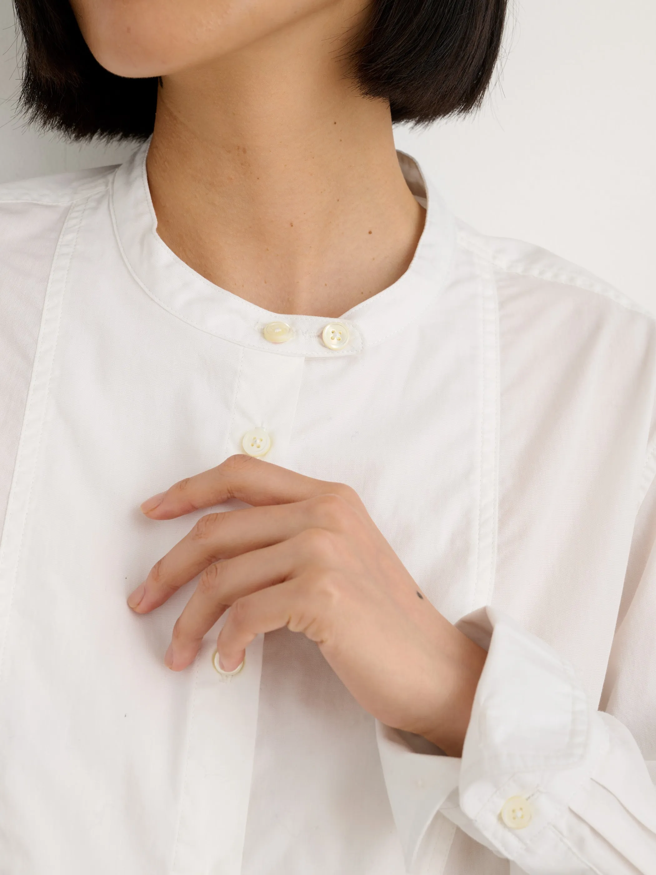 Eloise Bib Shirt in Solid sold by Alex Mill product image thumbnail 4