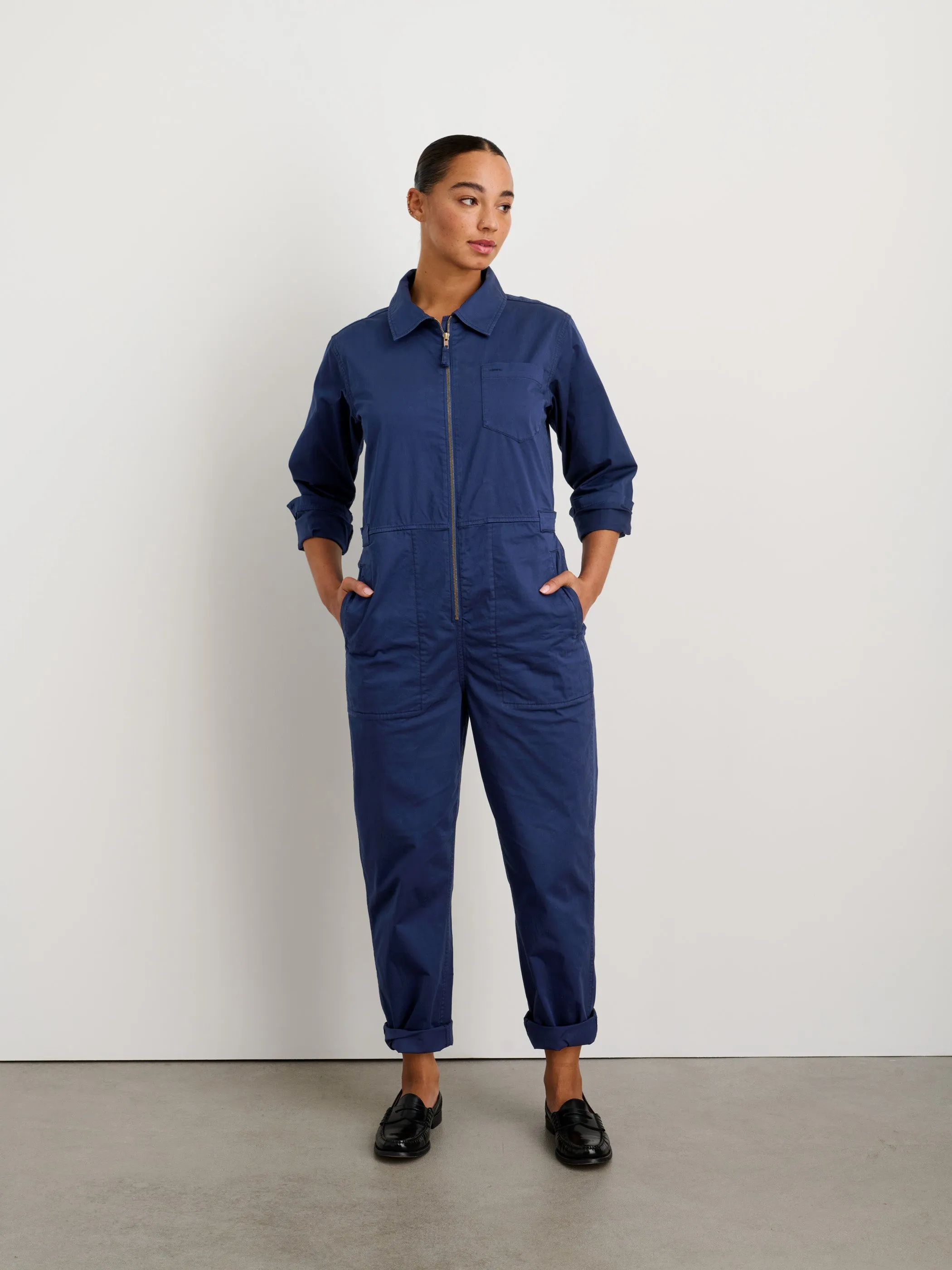Standard Zip Front Jumpsuit in Cotton Twill sold by Alex Mill product image thumbnail 3