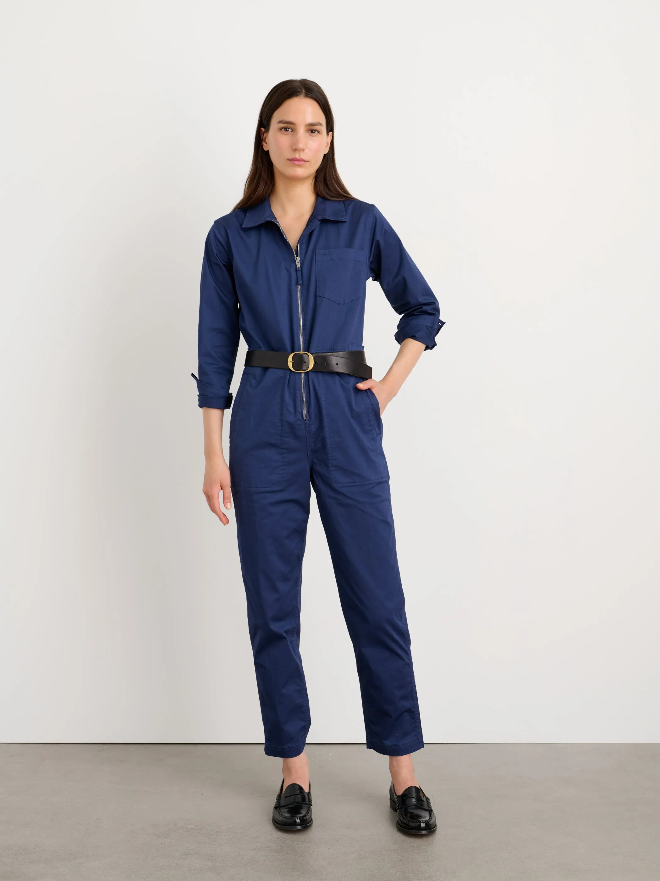 Standard Zip Front Jumpsuit in Cotton Twill sold by Alex Mill product image thumbnail 2