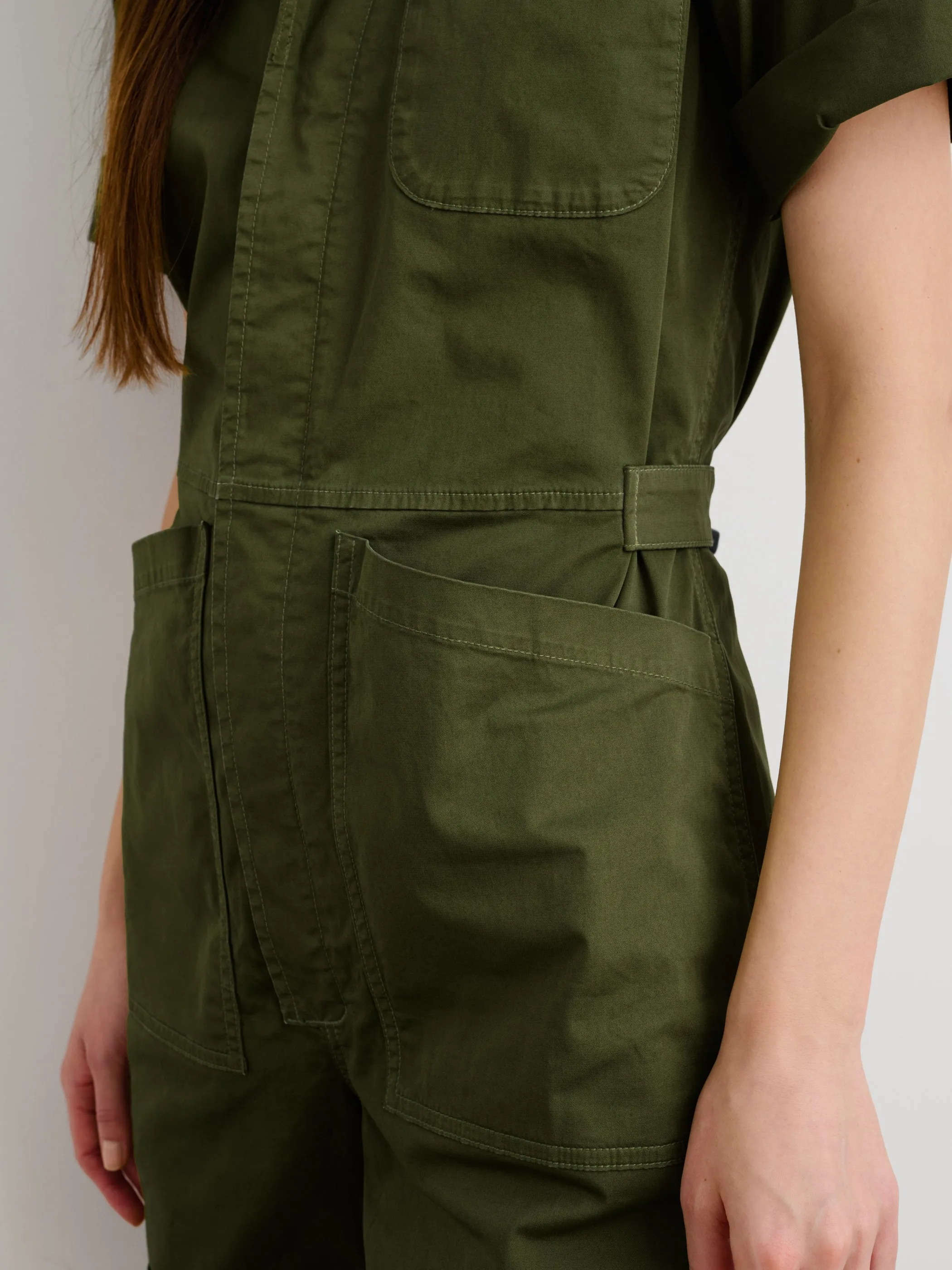Standard Short Jumpsuit in Cotton Twill sold by Alex Mill product image thumbnail 5