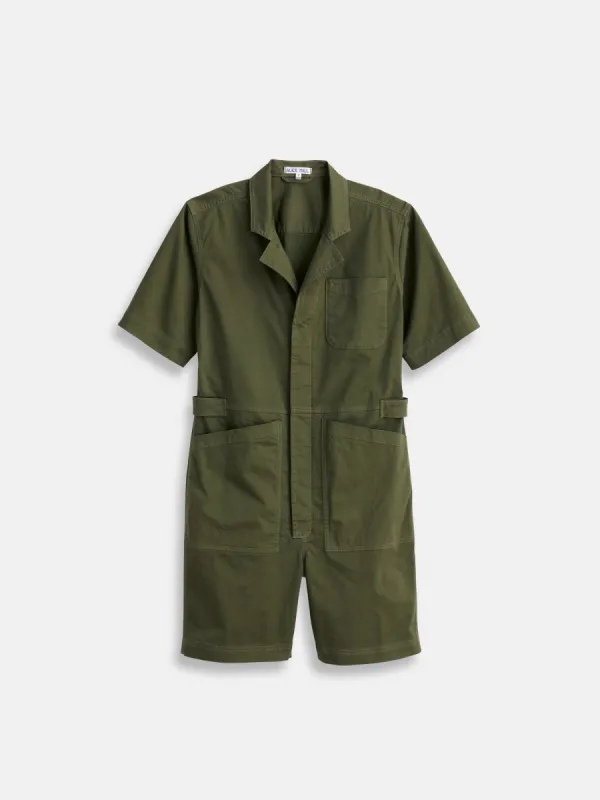 Standard Short Jumpsuit in Cotton Twill sold by Alex Mill