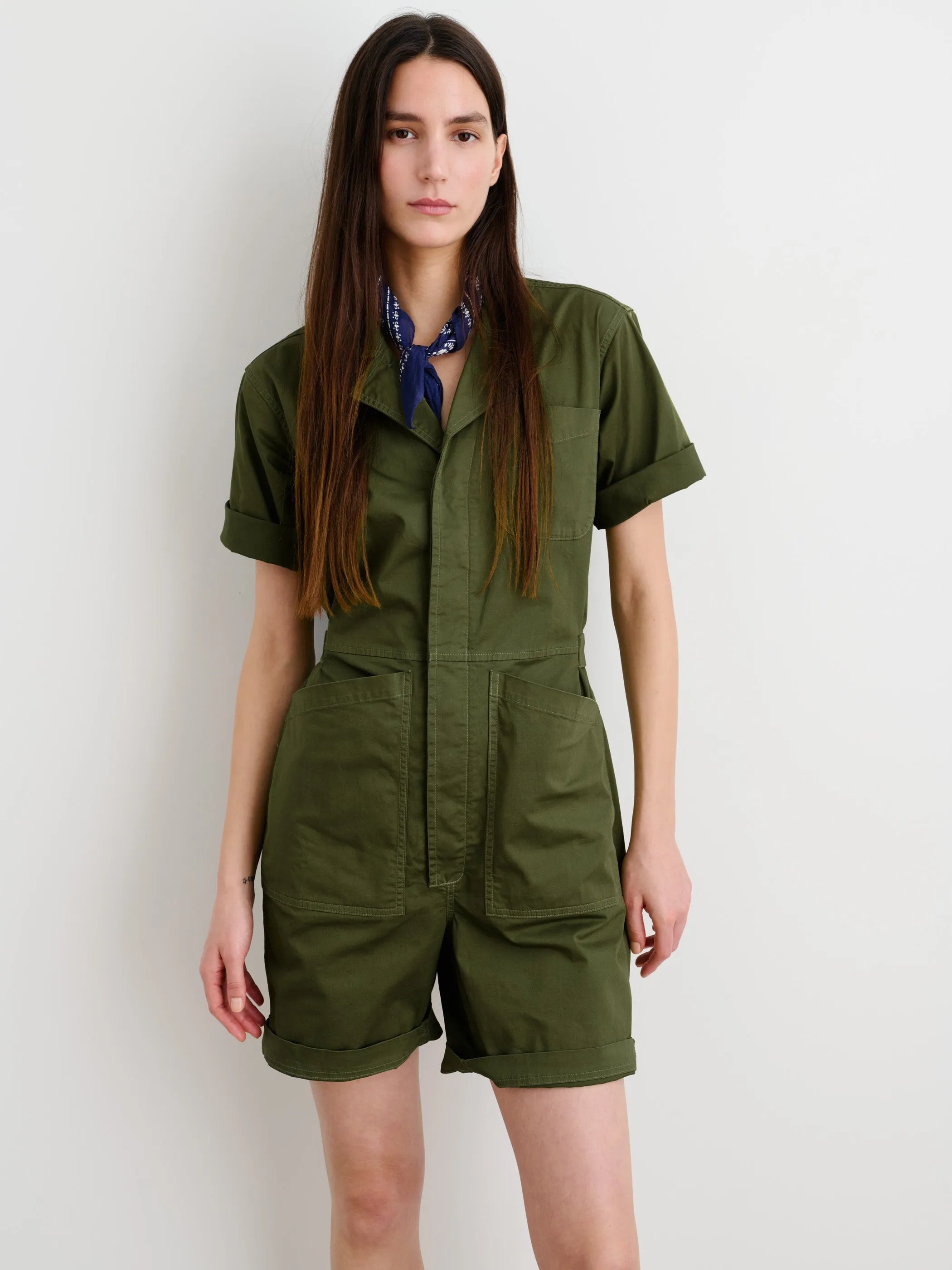 Standard Short Jumpsuit in Cotton Twill sold by Alex Mill product image thumbnail 3