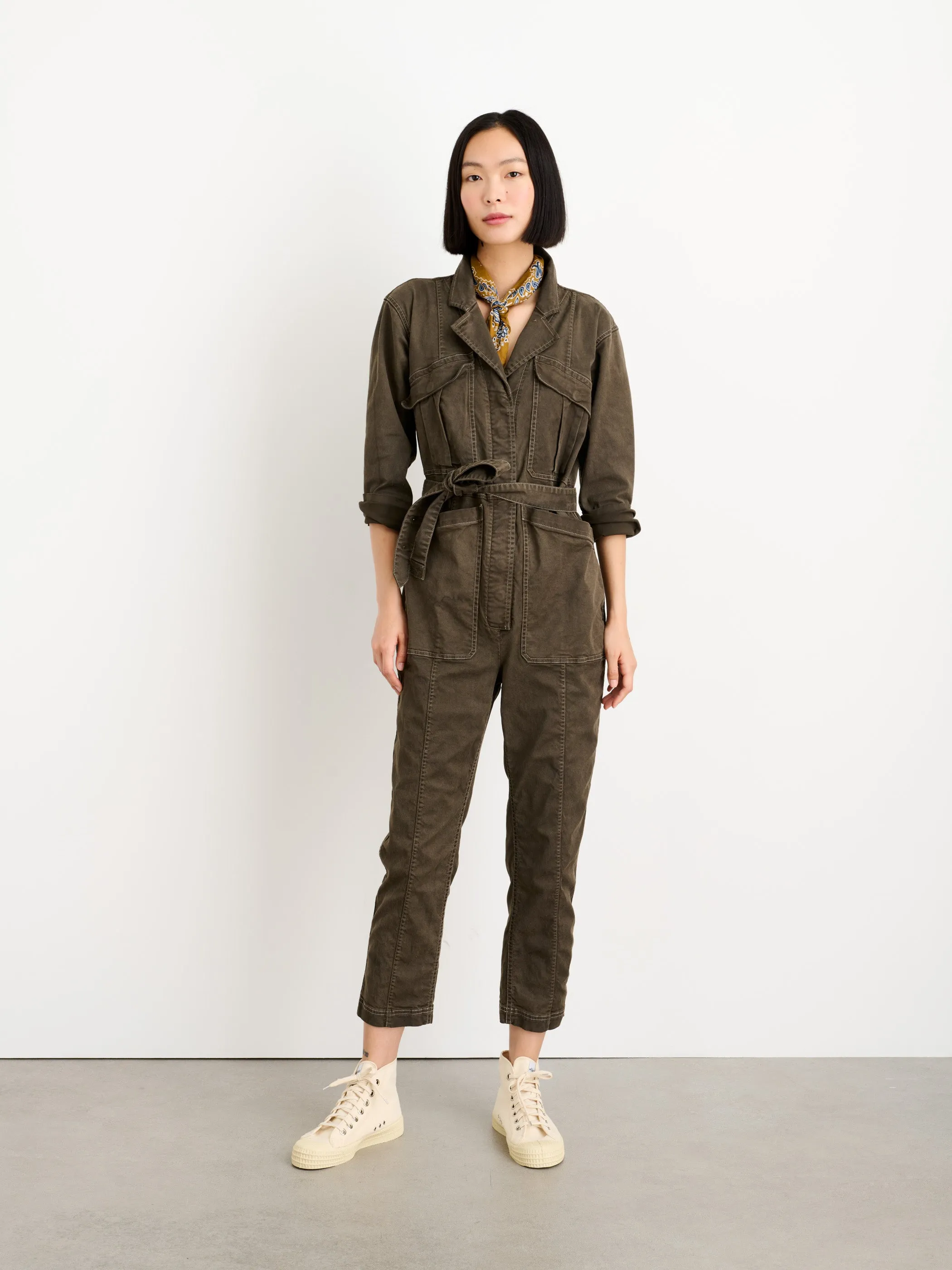 Botanical Dyed Expedition Jumpsuit in Washed Twill sold by Alex Mill product image thumbnail 2