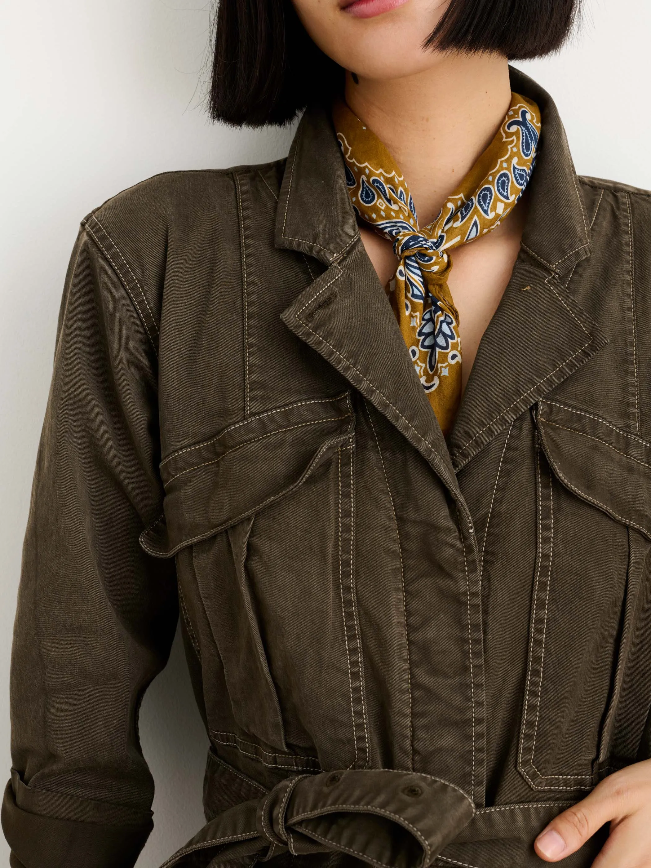 Botanical Dyed Expedition Jumpsuit in Washed Twill sold by Alex Mill product image thumbnail 5