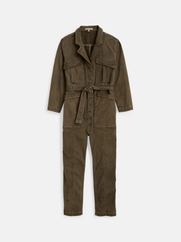 Botanical Dyed Expedition Jumpsuit in Washed Twill sold by Alex Mill