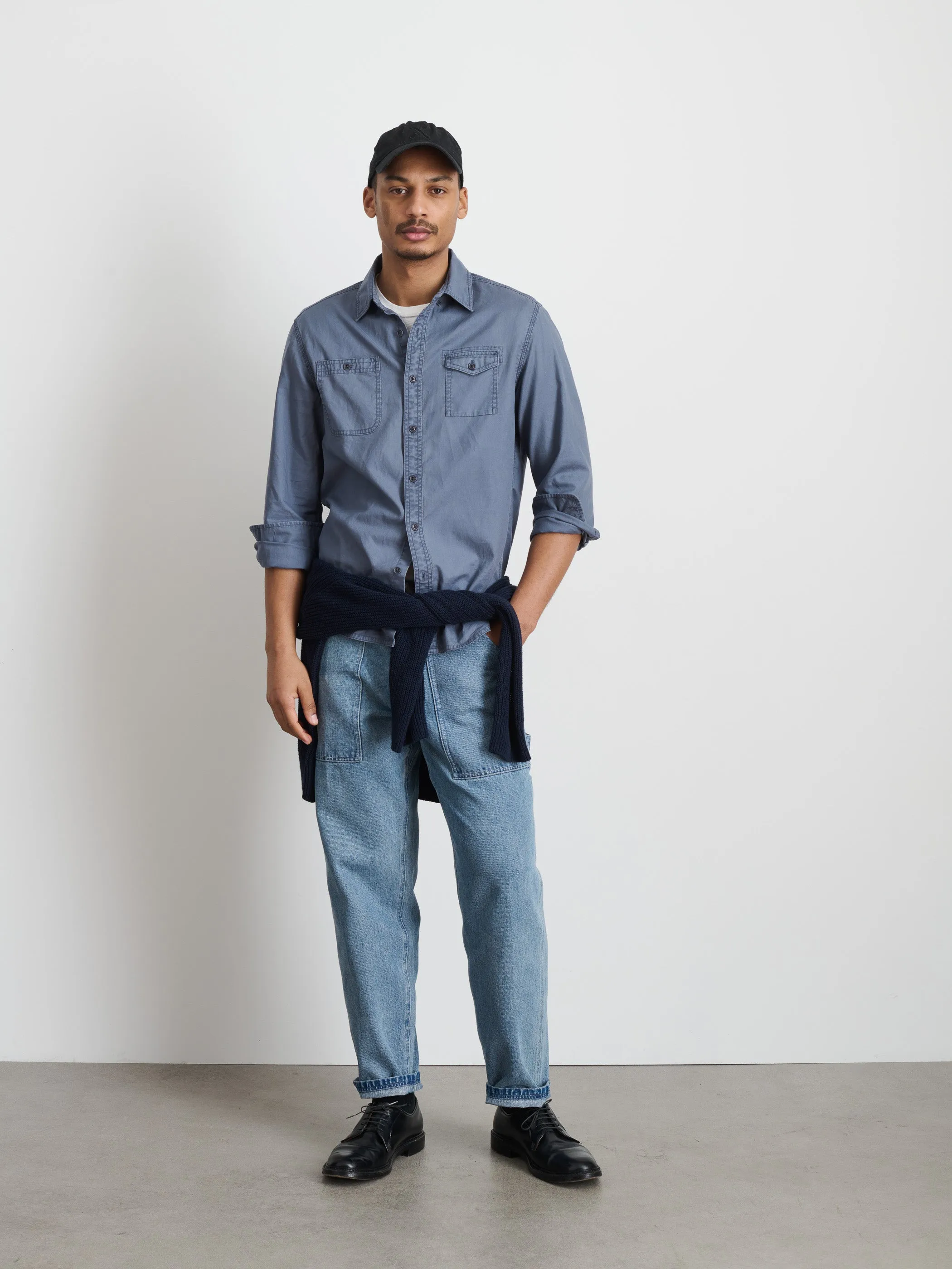 Utility Shirt In Lightweight Twill sold by Alex Mill product image thumbnail 3