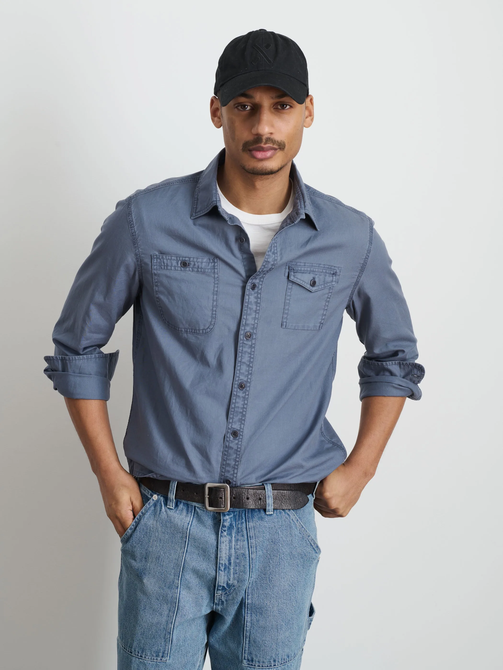 Utility Shirt In Lightweight Twill sold by Alex Mill product image thumbnail 2