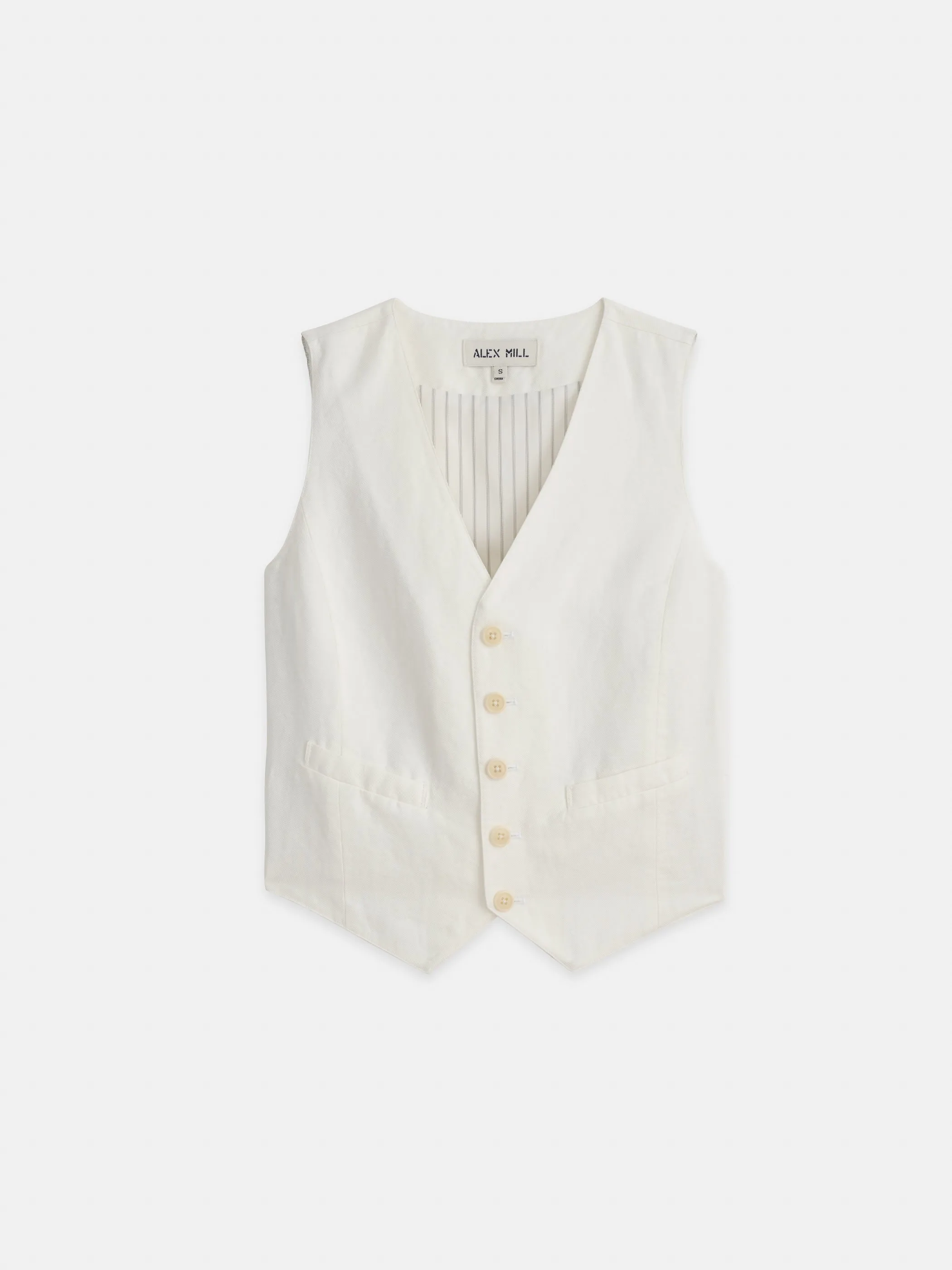 Madeline Vest In Twill sold by Alex Mill