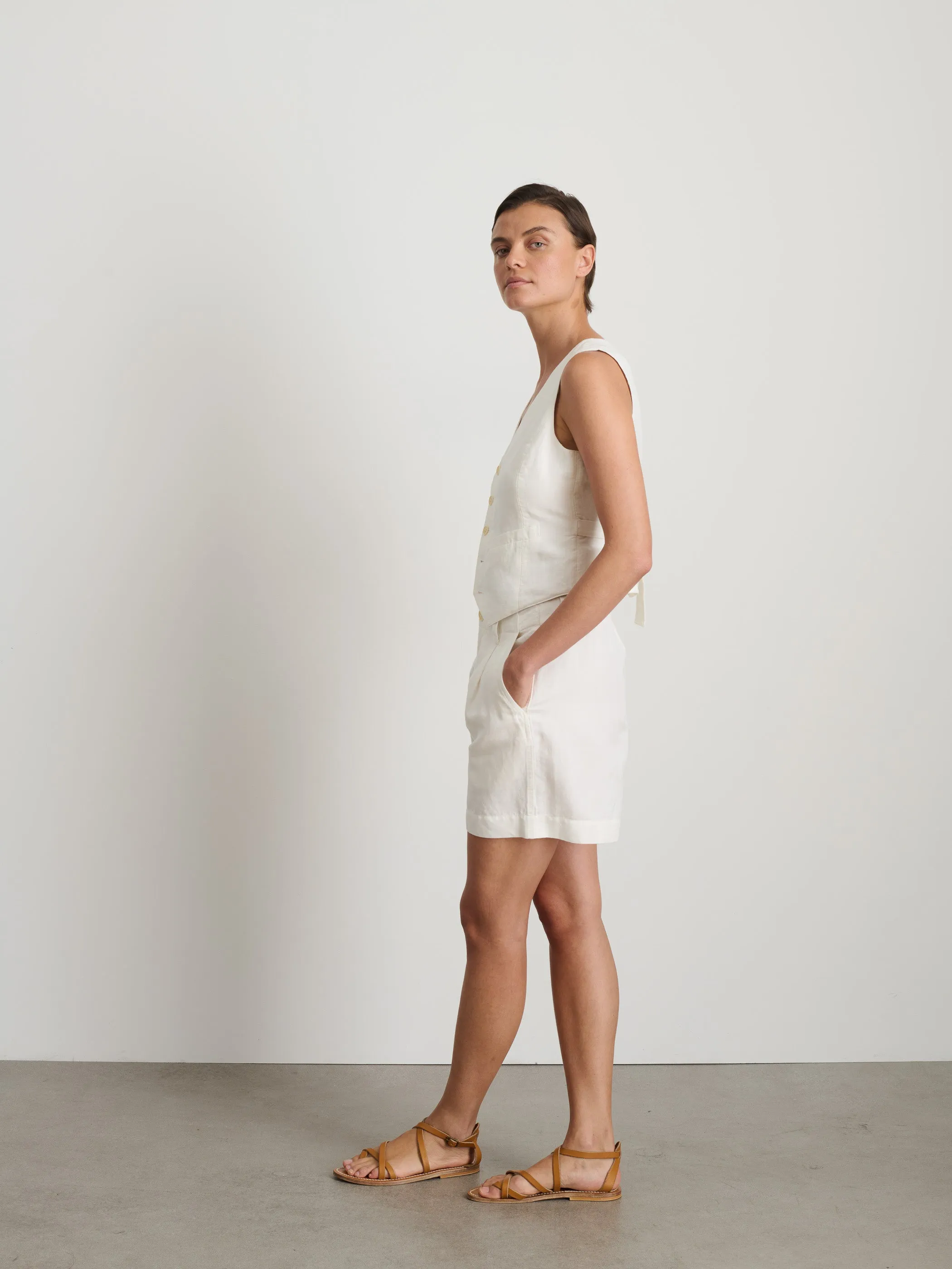 Madeline Vest In Twill sold by Alex Mill product image thumbnail 5