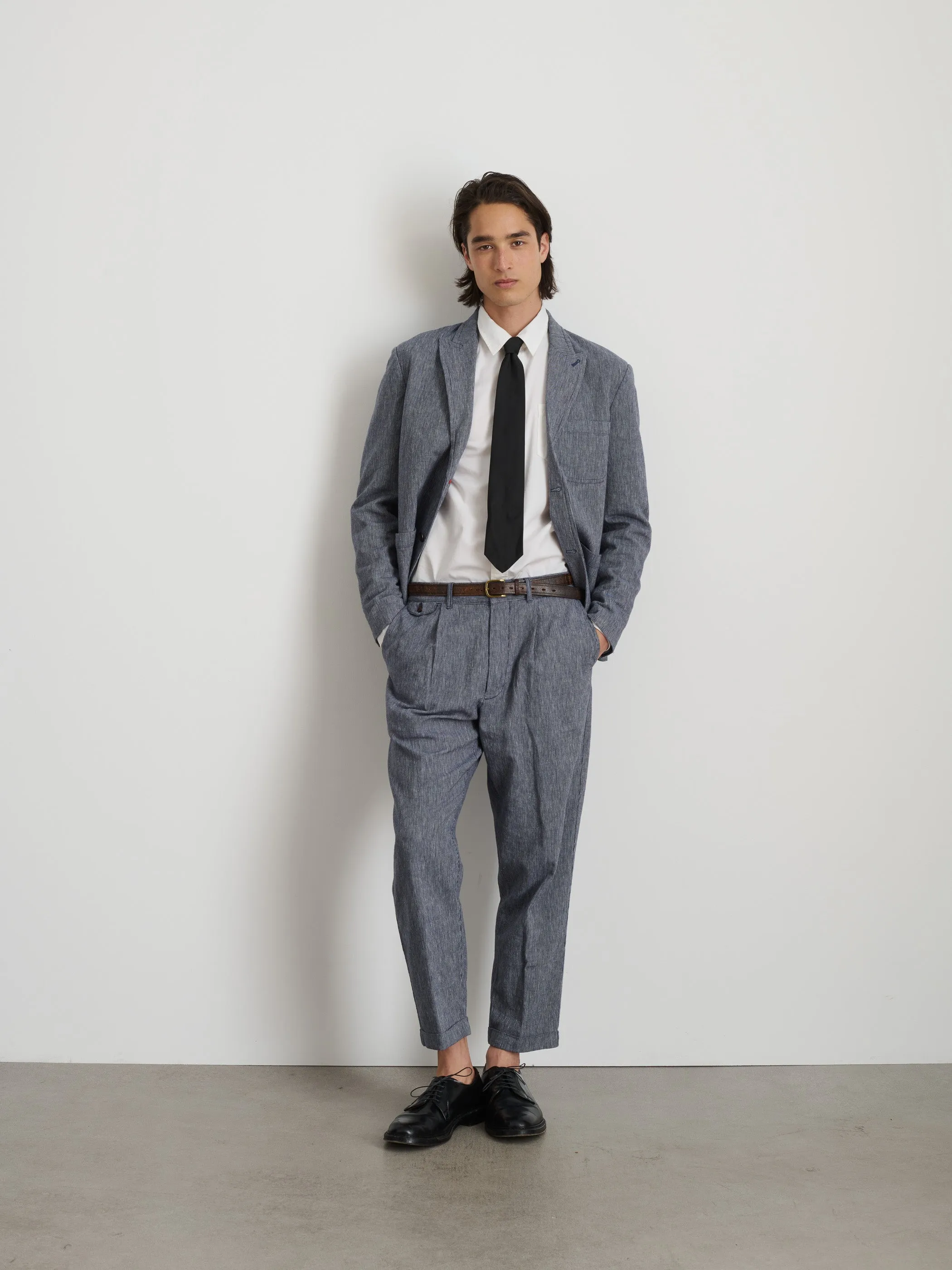 Standard Pleated Pant In Striped Cotton Linen sold by Alex Mill product image thumbnail 2