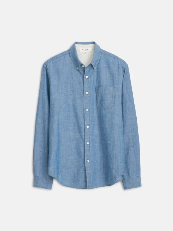 Mill Shirt in Chambray sold by Alex Mill