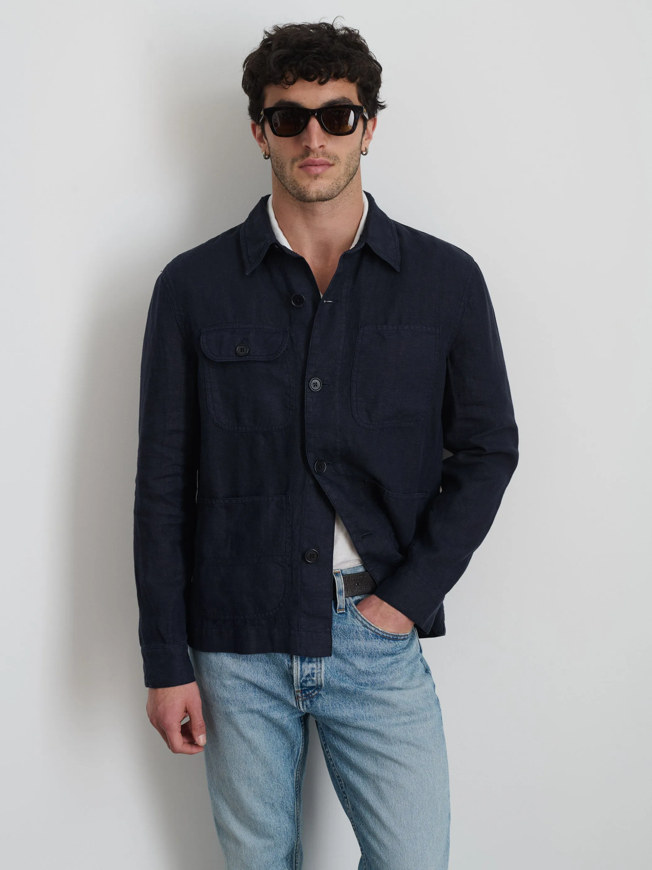 Garment Dyed Work Jacket in Linen sold by Alex Mill product image thumbnail 2
