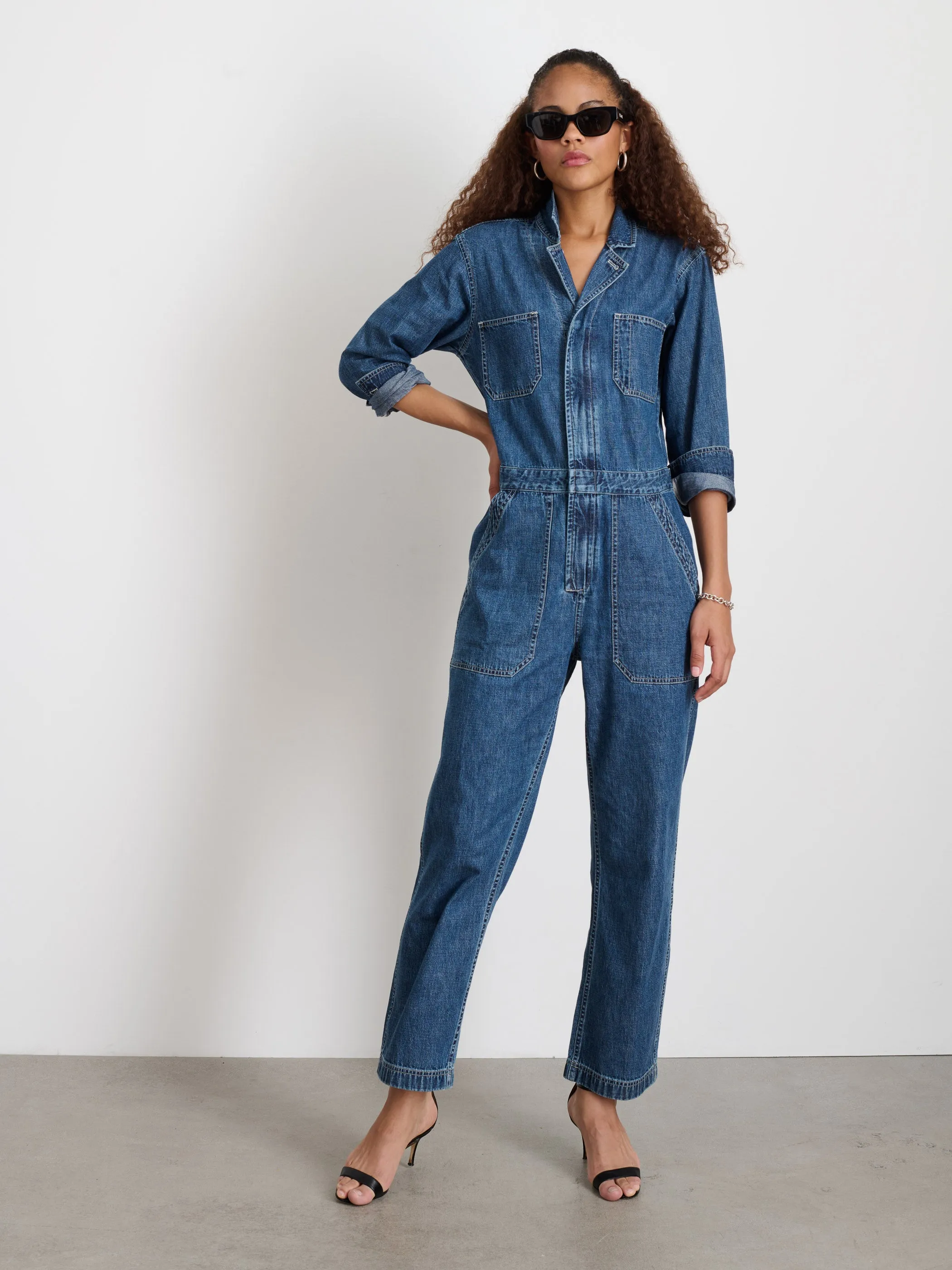Shoreditch Jumpsuit in Denim sold by Alex Mill product image thumbnail 3