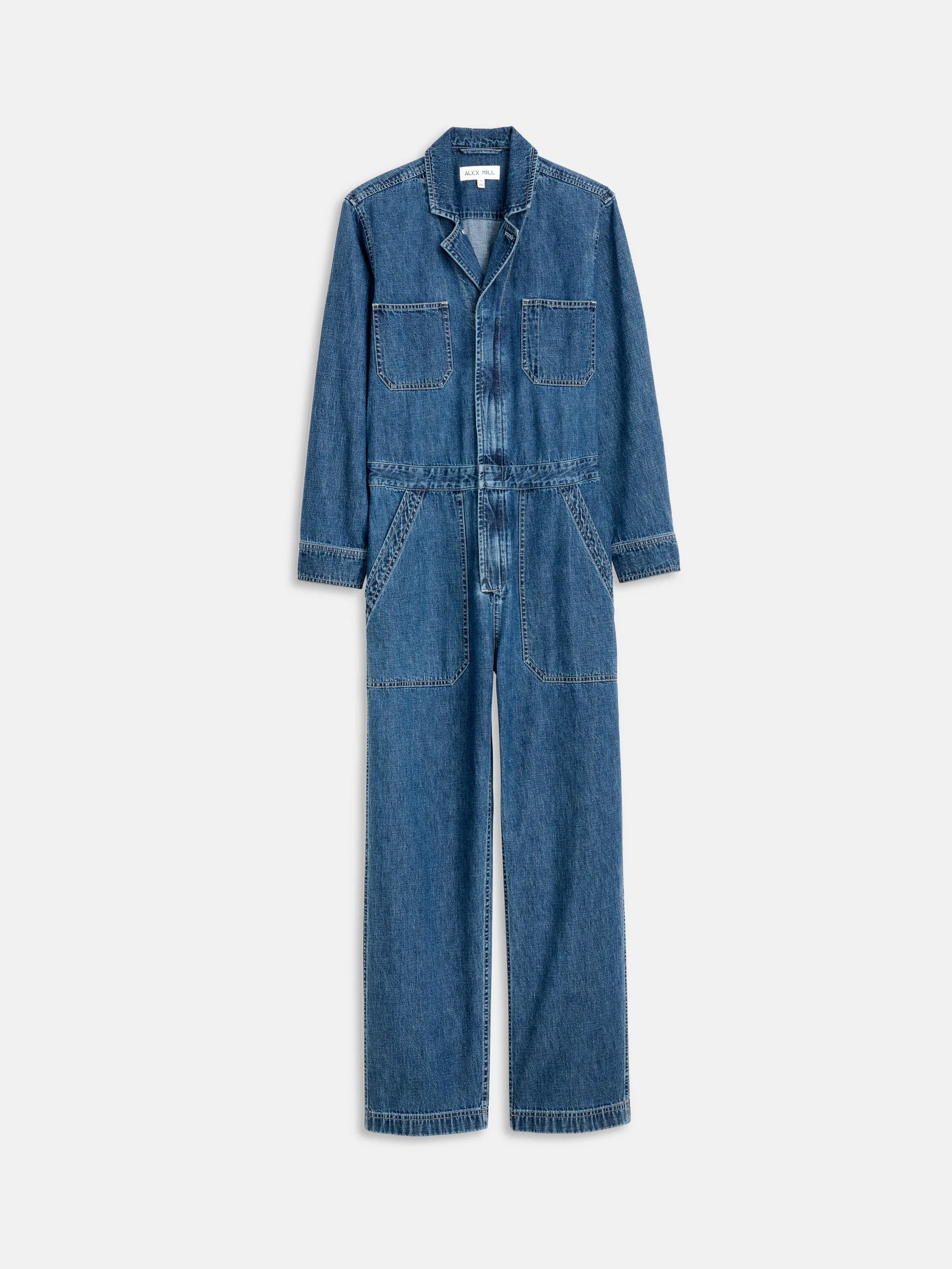 Shoreditch Jumpsuit in Denim sold by Alex Mill