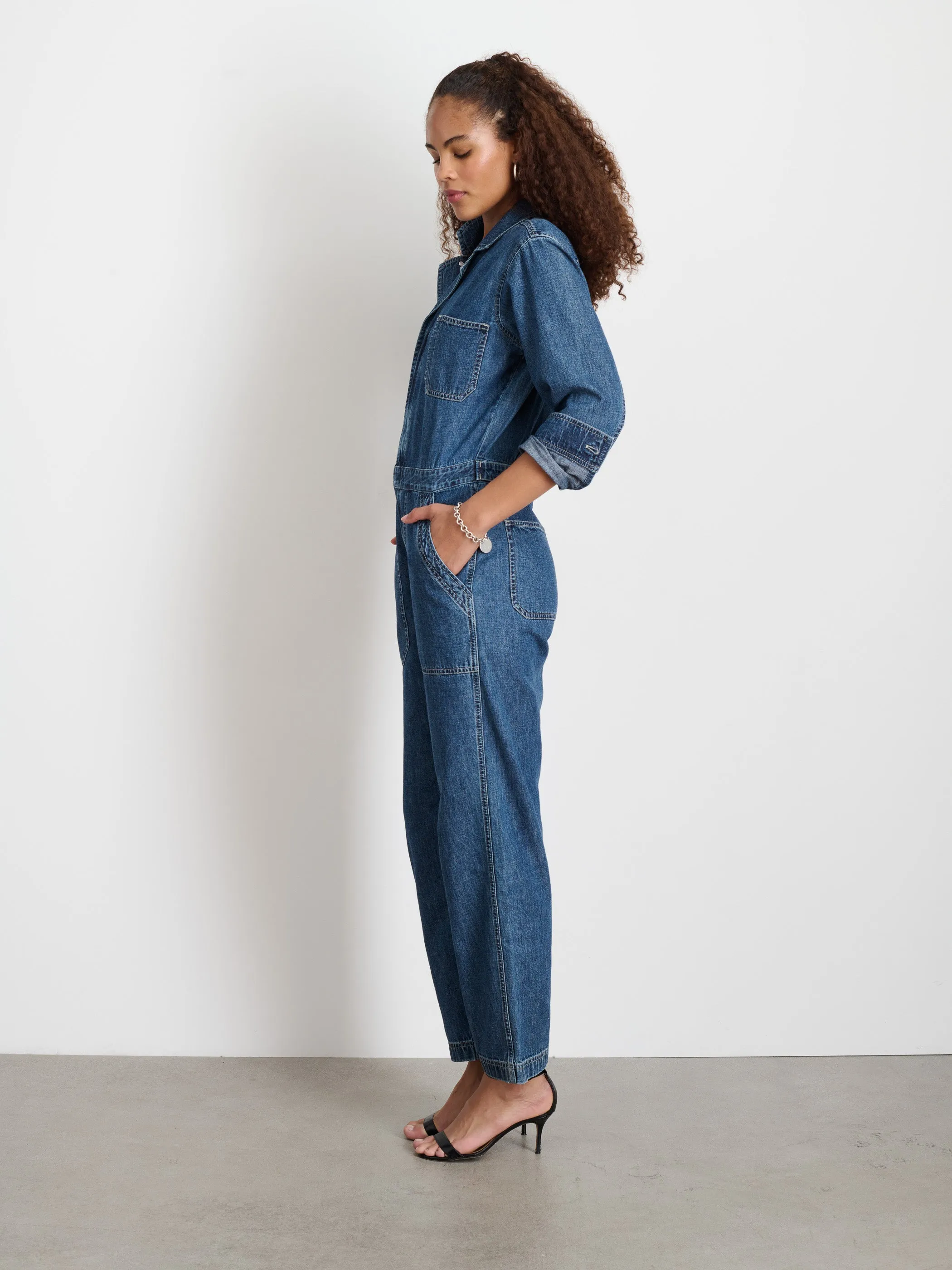 Shoreditch Jumpsuit in Denim sold by Alex Mill product image thumbnail 4