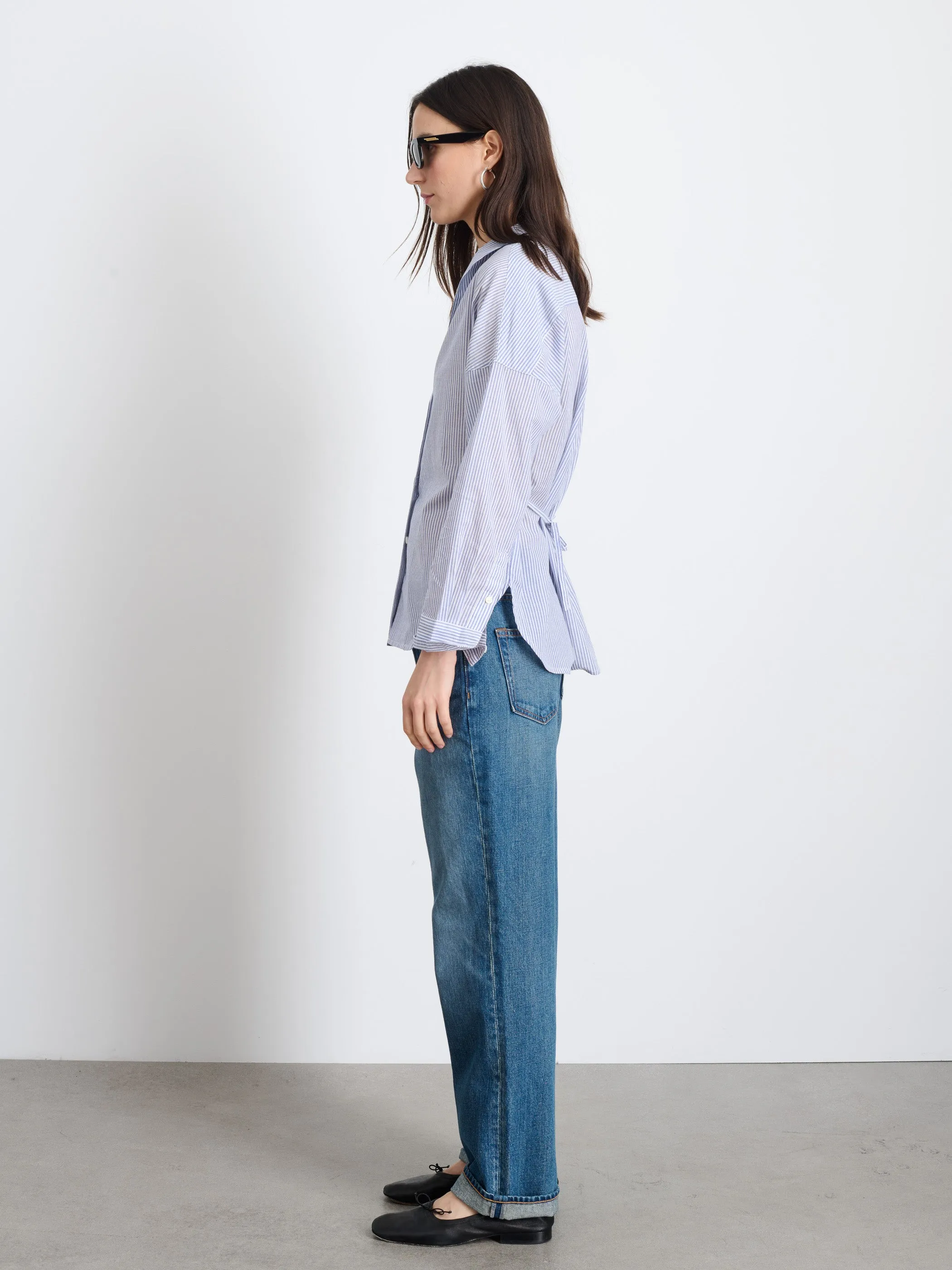 Karlie Shirt In Striped Cotton Voile sold by Alex Mill product image thumbnail 4