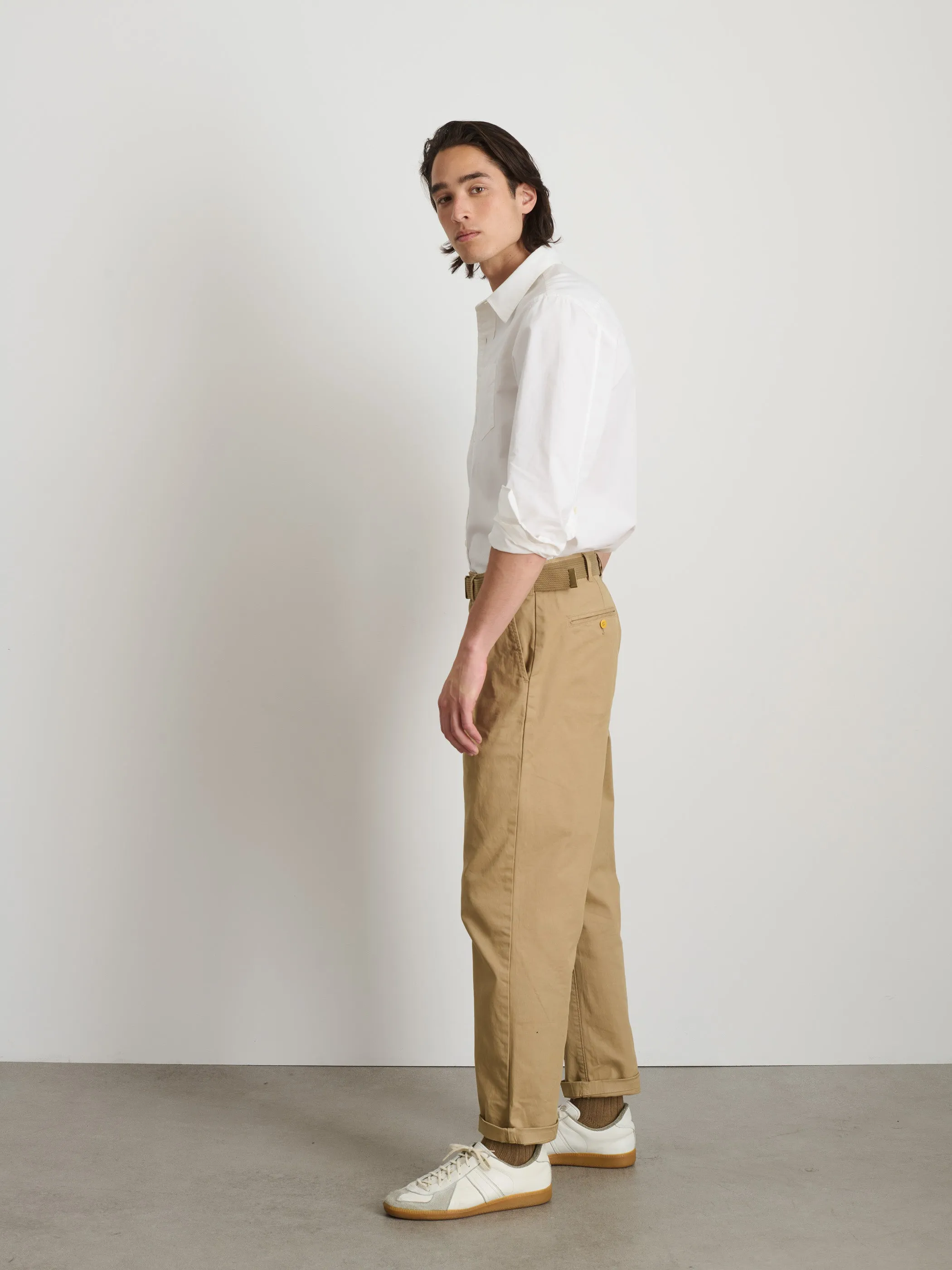 The Standard Pleated Pant in Chino sold by Alex Mill product image thumbnail 3