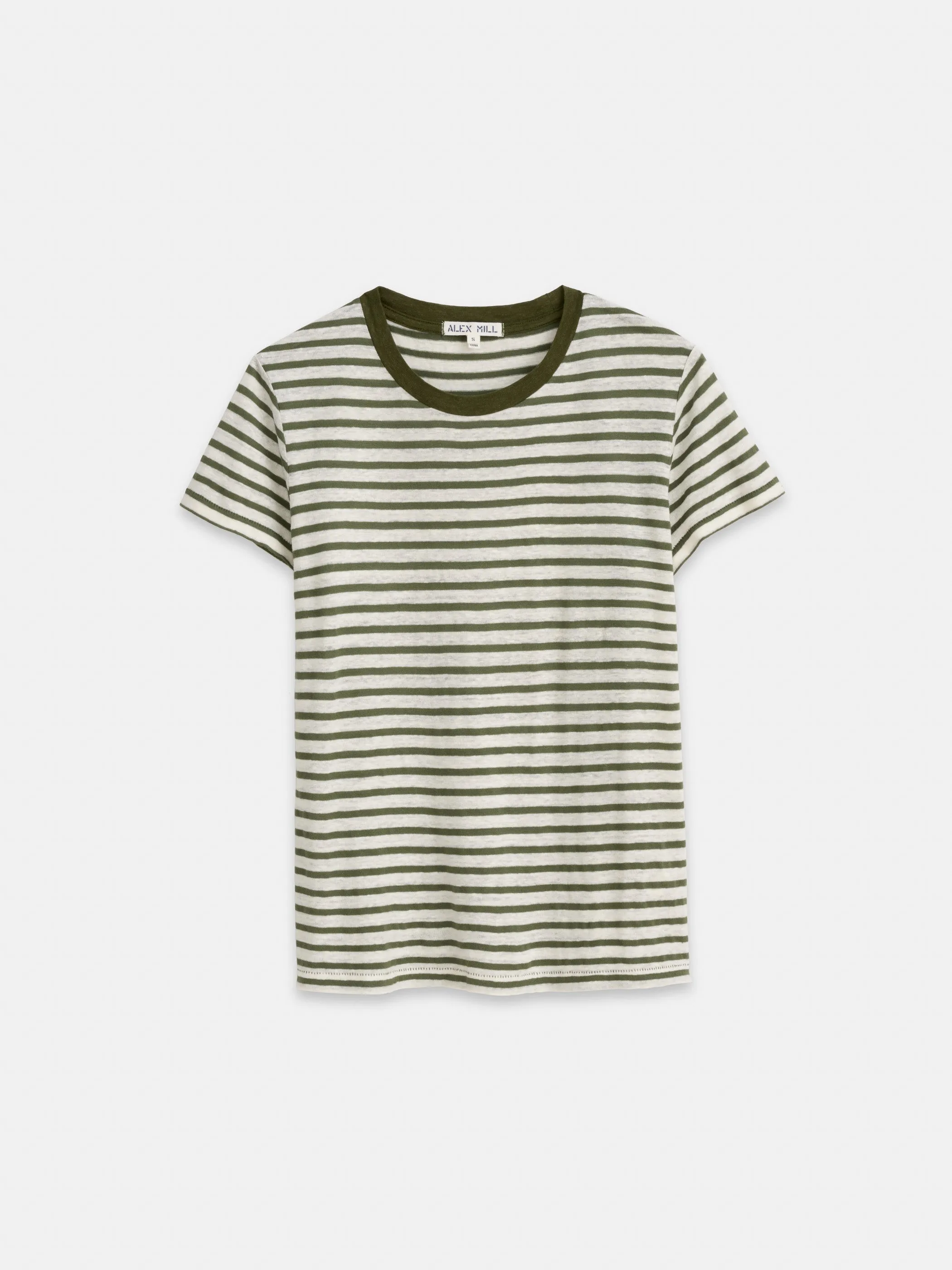 Prospect Striped Tee in Linen sold by Alex Mill