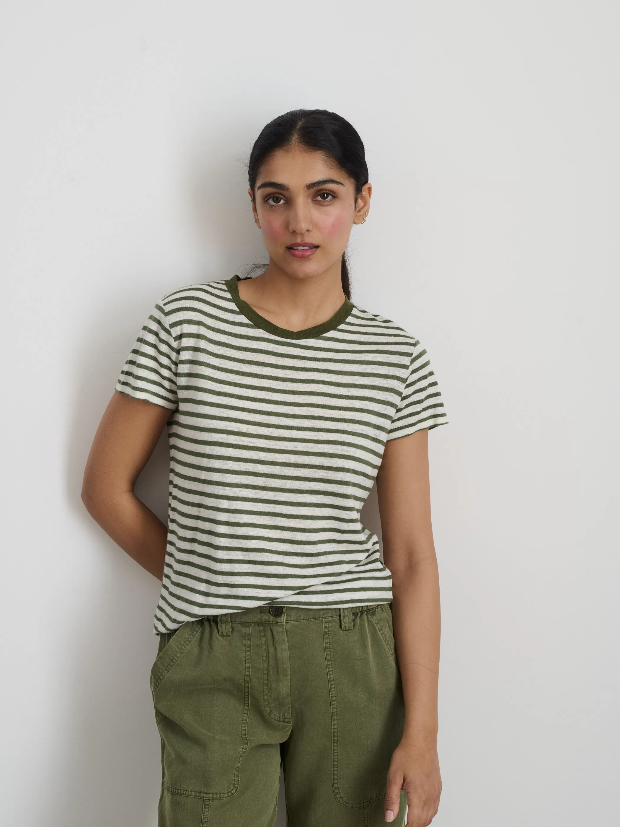 Prospect Striped Tee in Linen sold by Alex Mill product image thumbnail 5