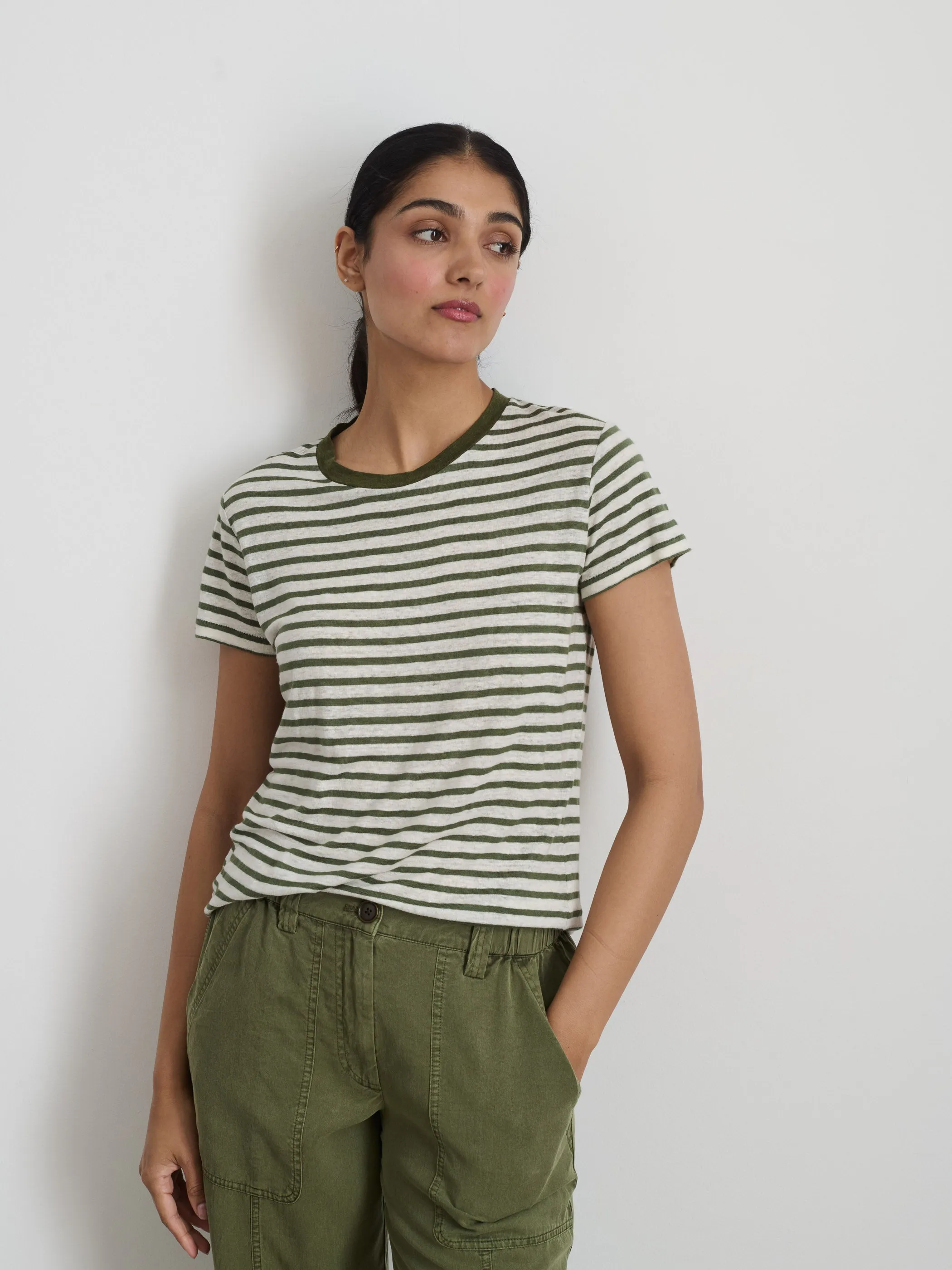Prospect Striped Tee in Linen sold by Alex Mill product image thumbnail 2