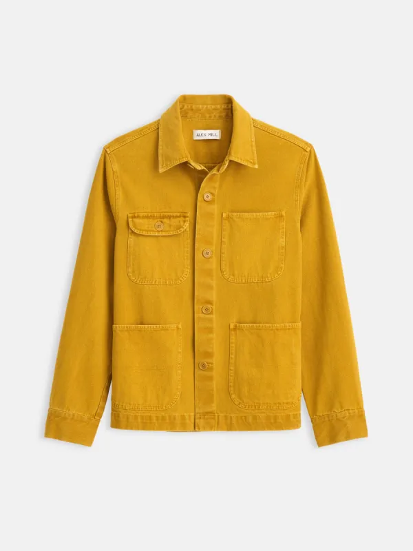 Garment Dyed Work Jacket in Recycled Denim sold by Alex Mill