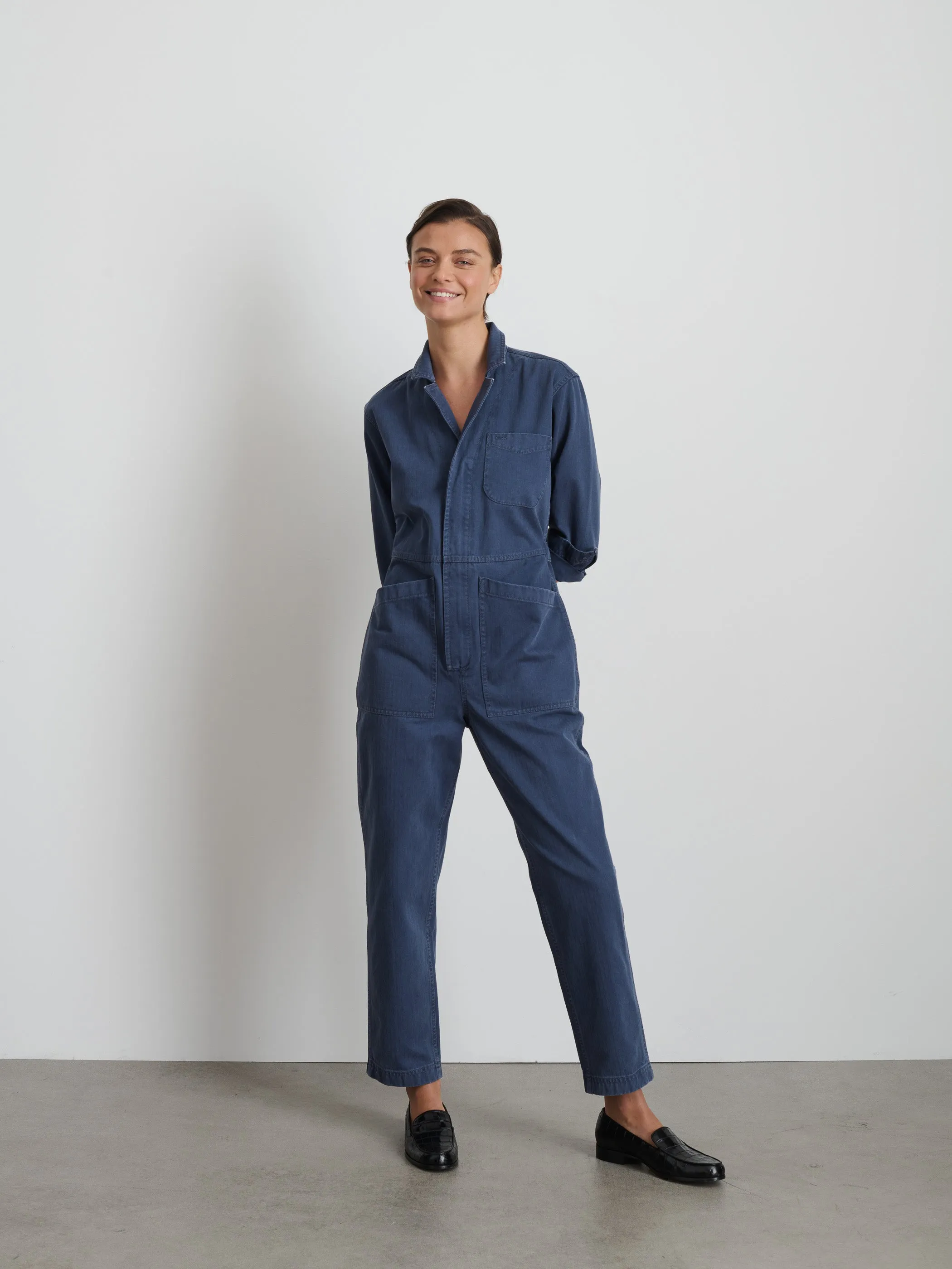 Standard Zip Jumpsuit in Herringbone sold by Alex Mill product image thumbnail 5