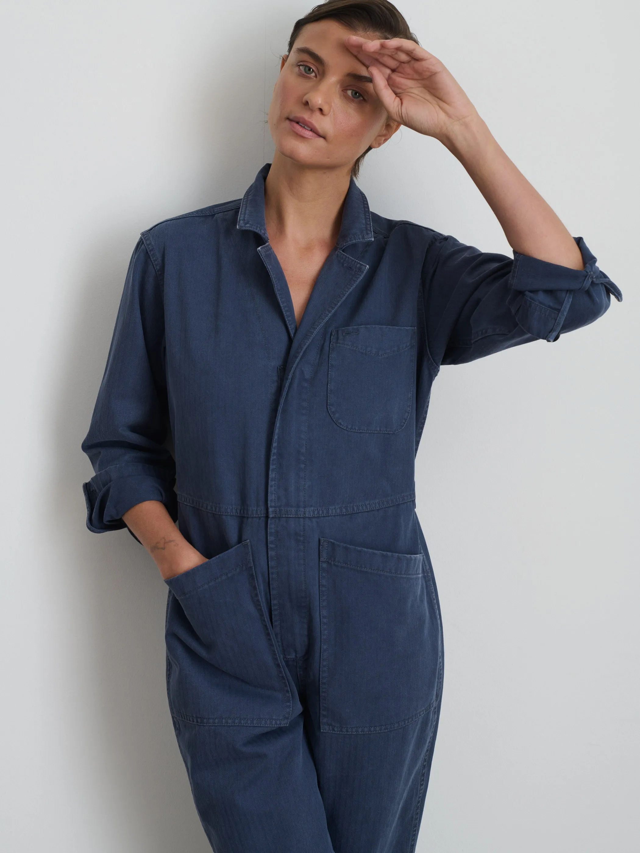 Standard Zip Jumpsuit in Herringbone sold by Alex Mill product image thumbnail 3