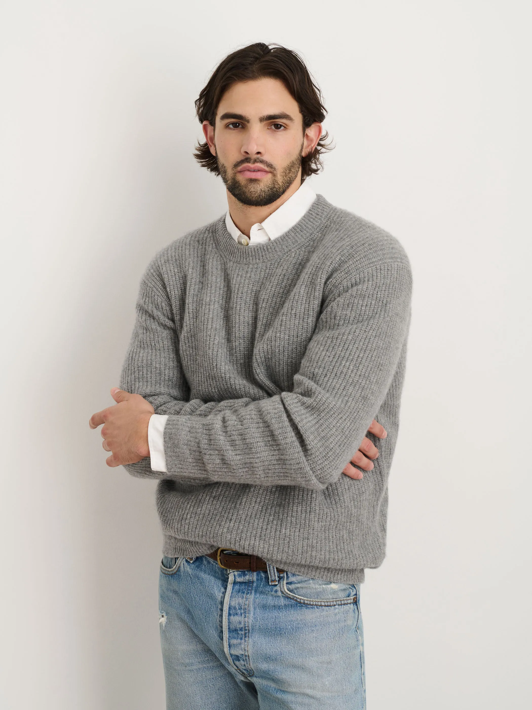 Jordan Sweater in Washed Cashmere sold by Alex Mill product image thumbnail 3
