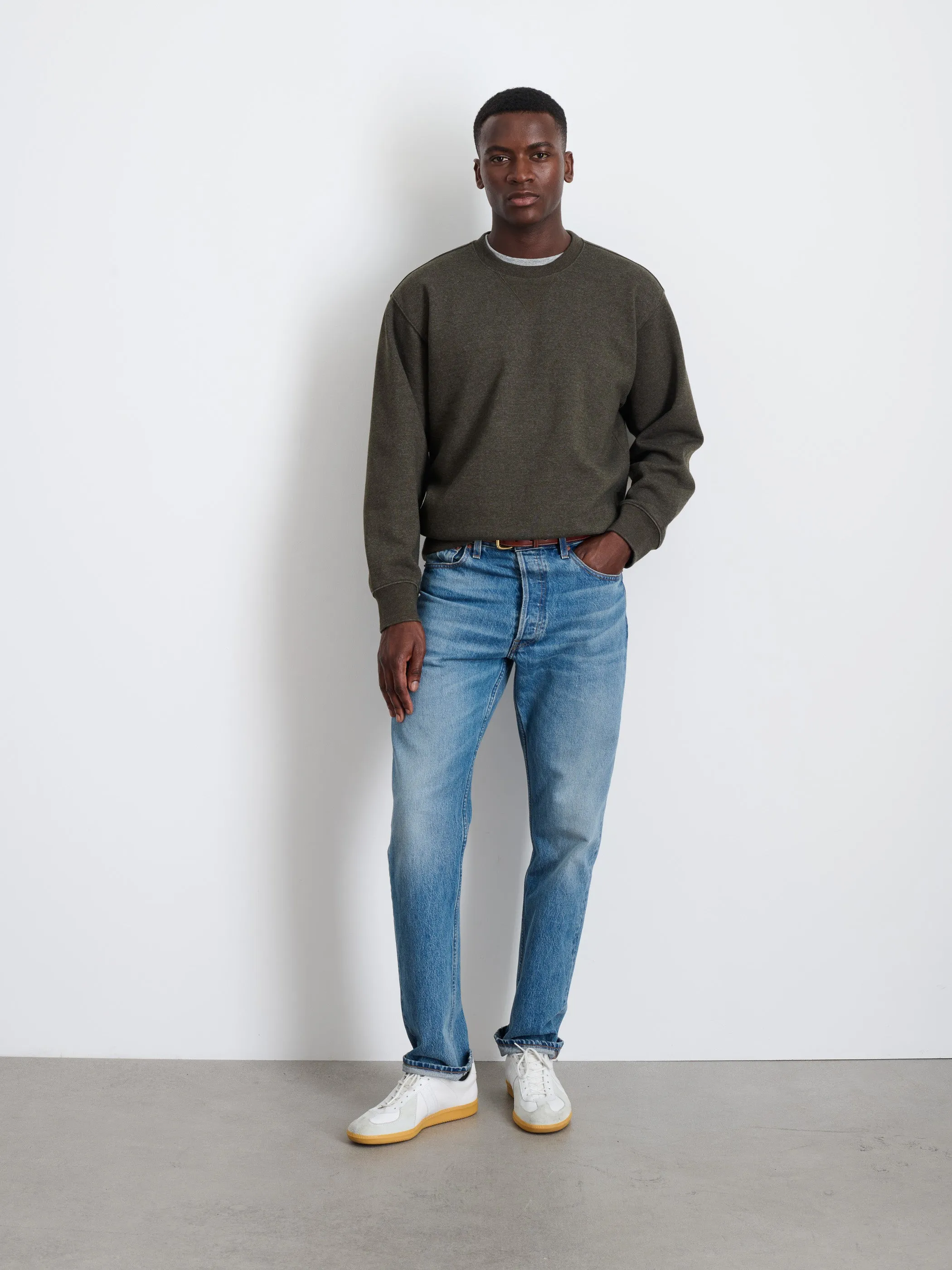 Marlon Sweatshirt In Cotton Fleece sold by Alex Mill product image thumbnail 2