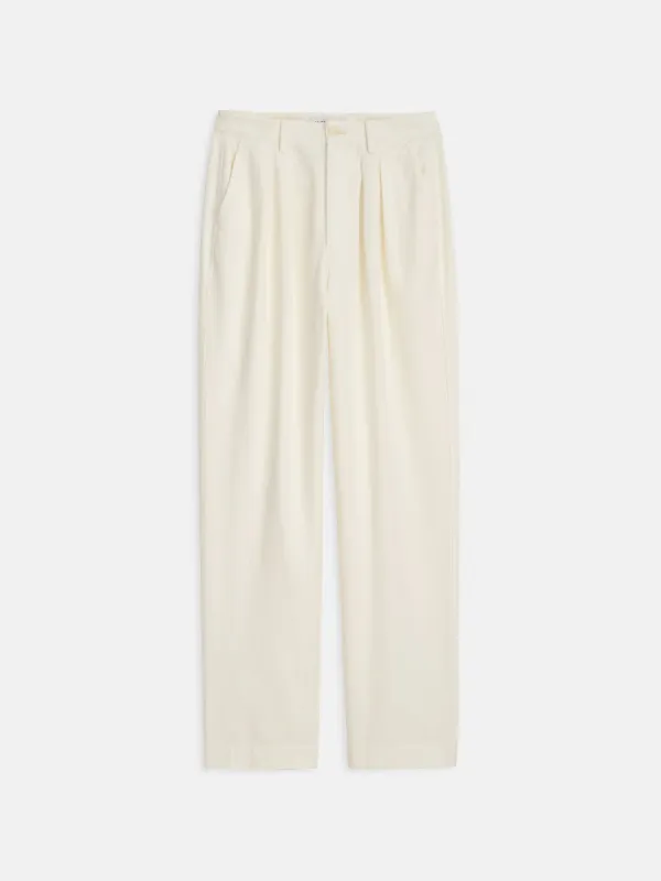 Keaton Double Pleat Pant in Twill sold by Alex Mill
