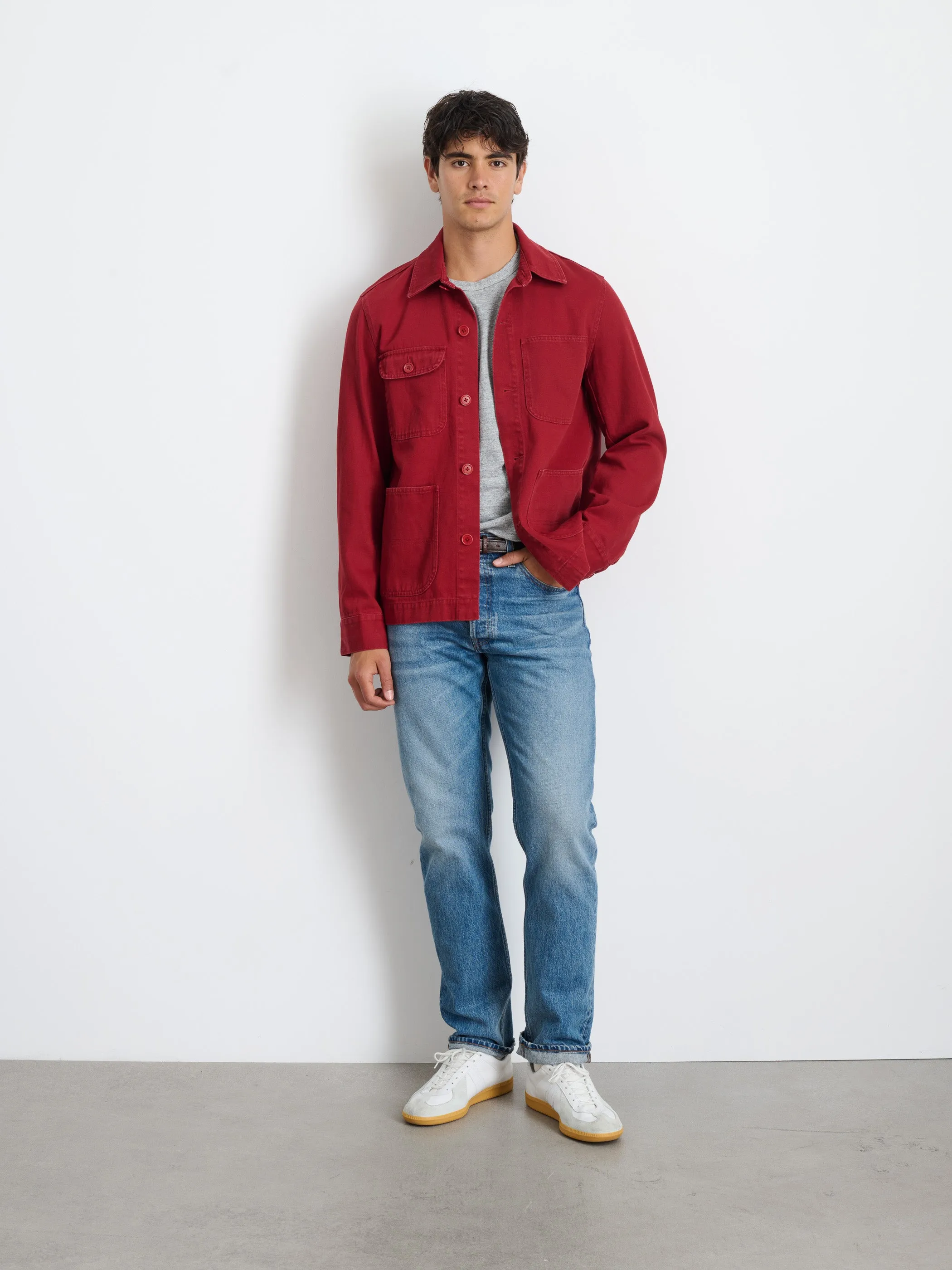 Garment Dyed Work Jacket in Recycled Denim sold by Alex Mill product image thumbnail 3