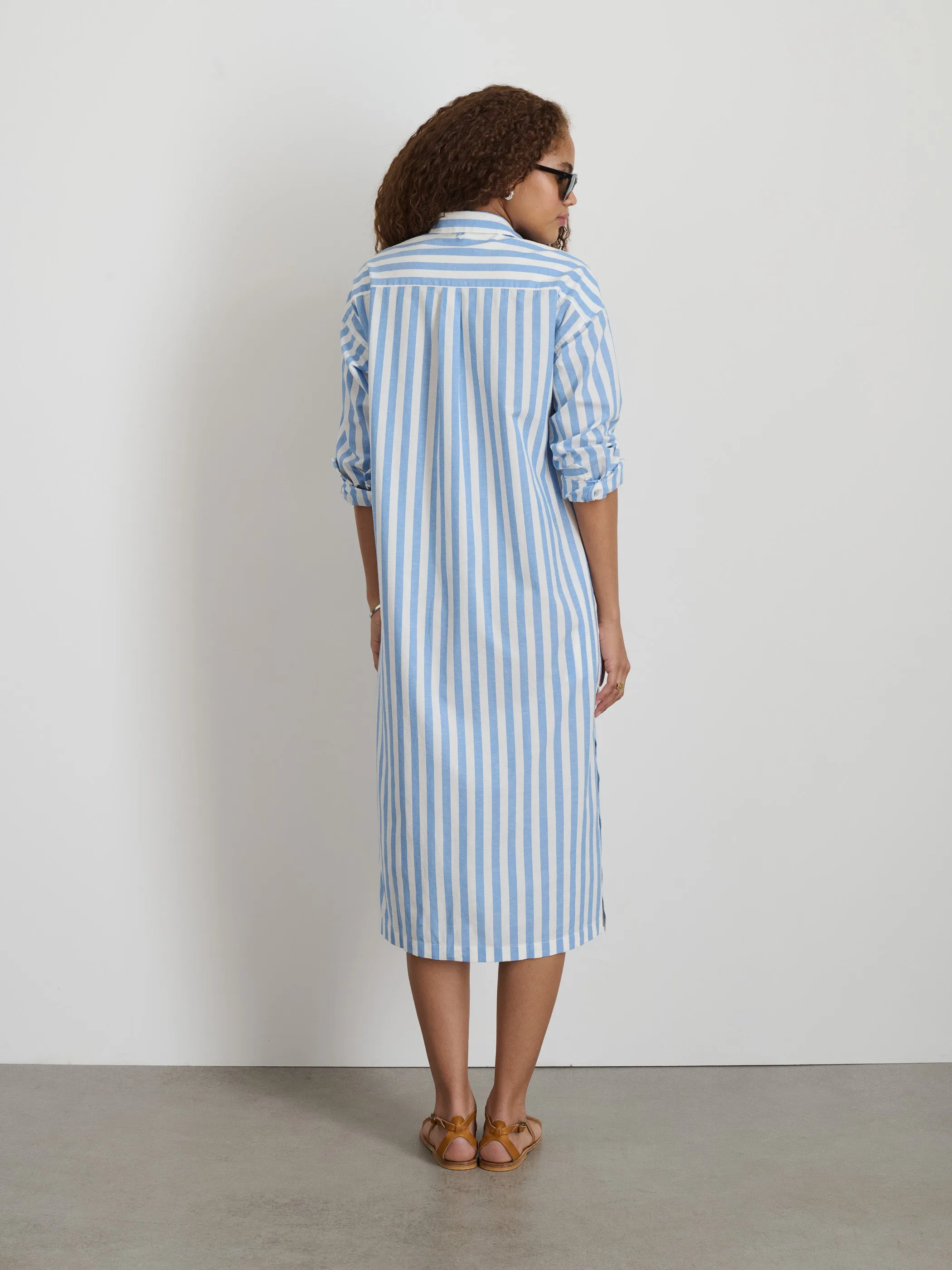 Kerry Shirtdress In Positano Stripe sold by Alex Mill product image thumbnail 5