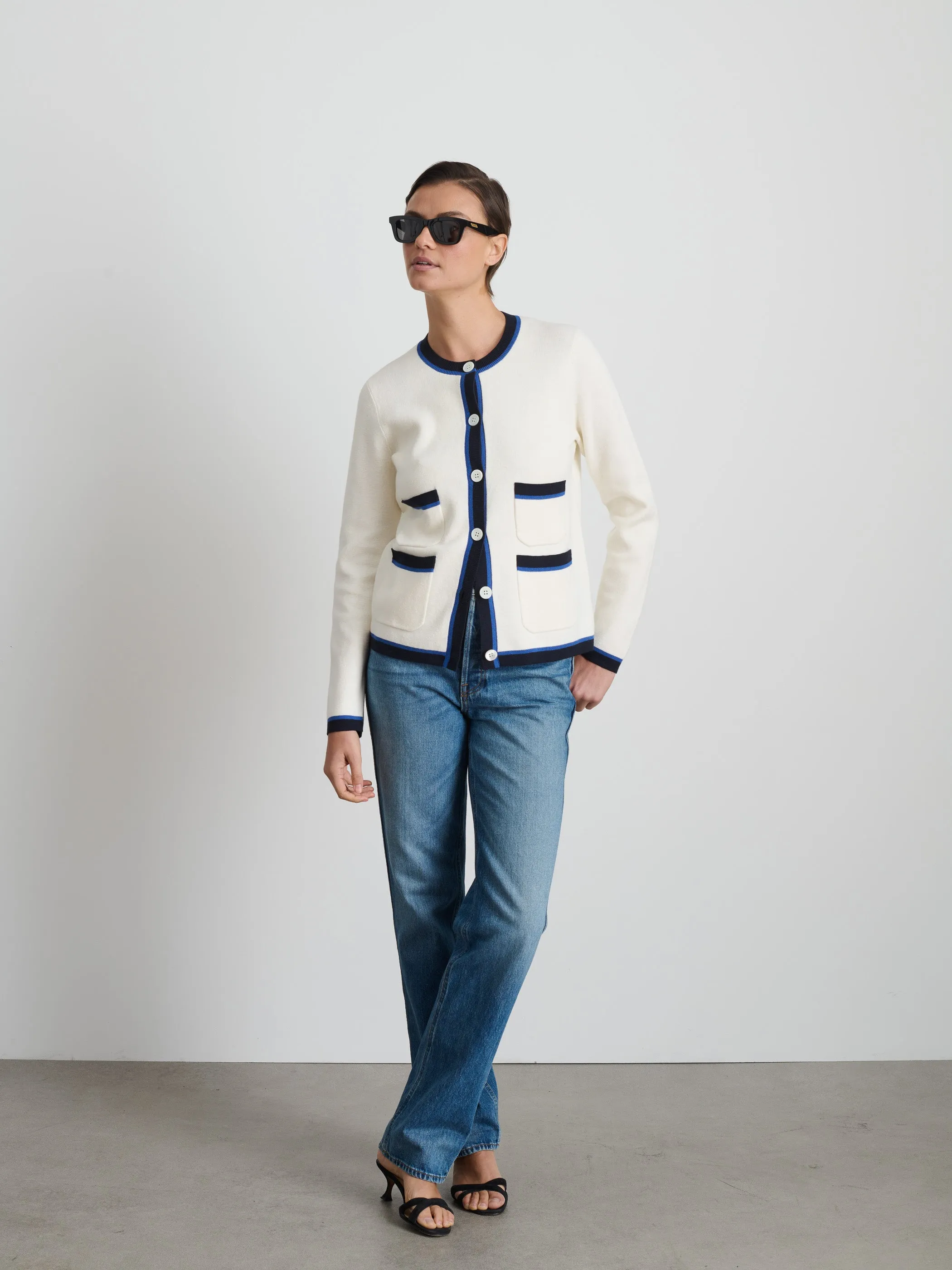 Camille Tipped Cardigan sold by Alex Mill product image thumbnail 4