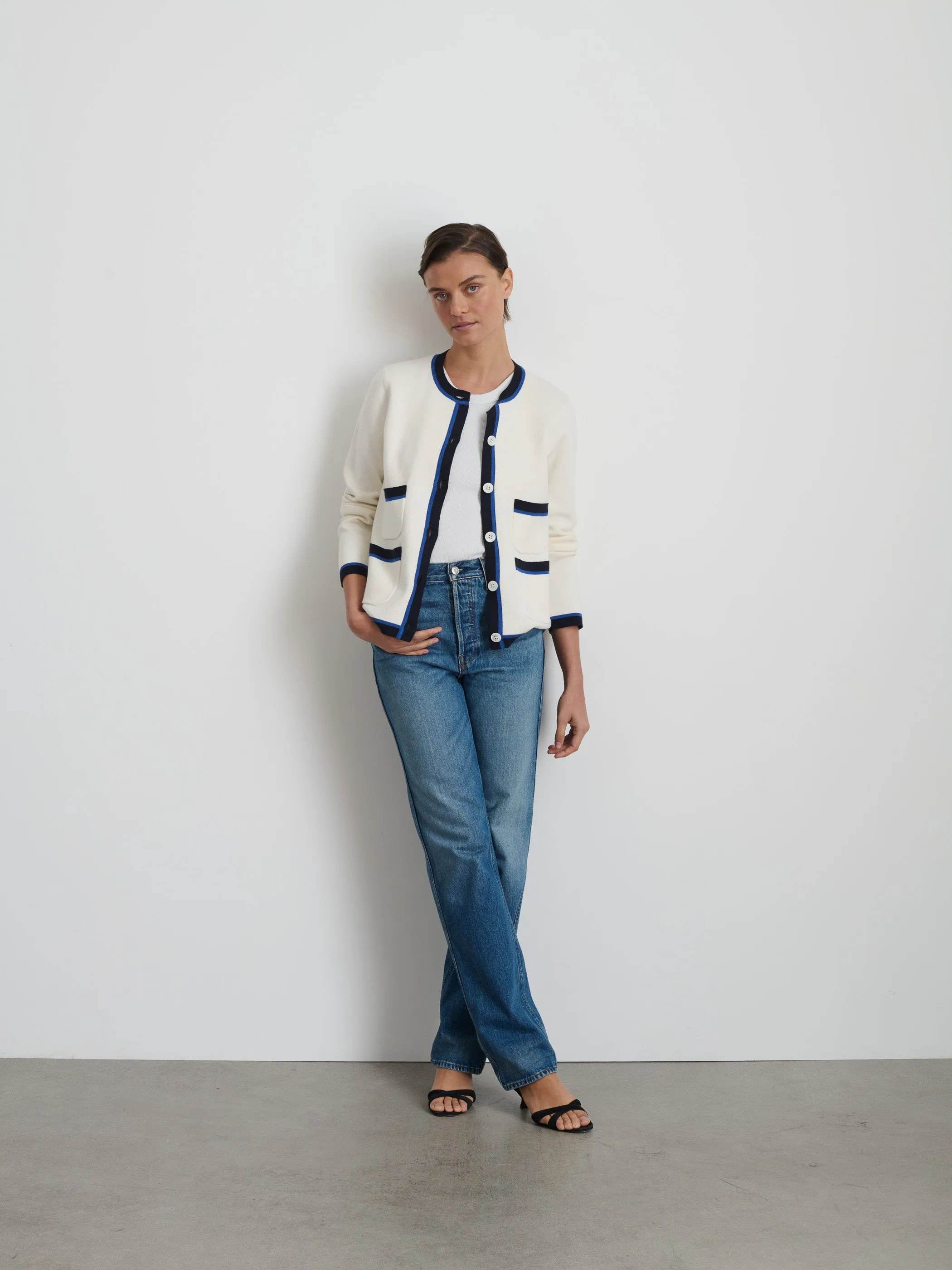 Camille Tipped Cardigan sold by Alex Mill product image thumbnail 3
