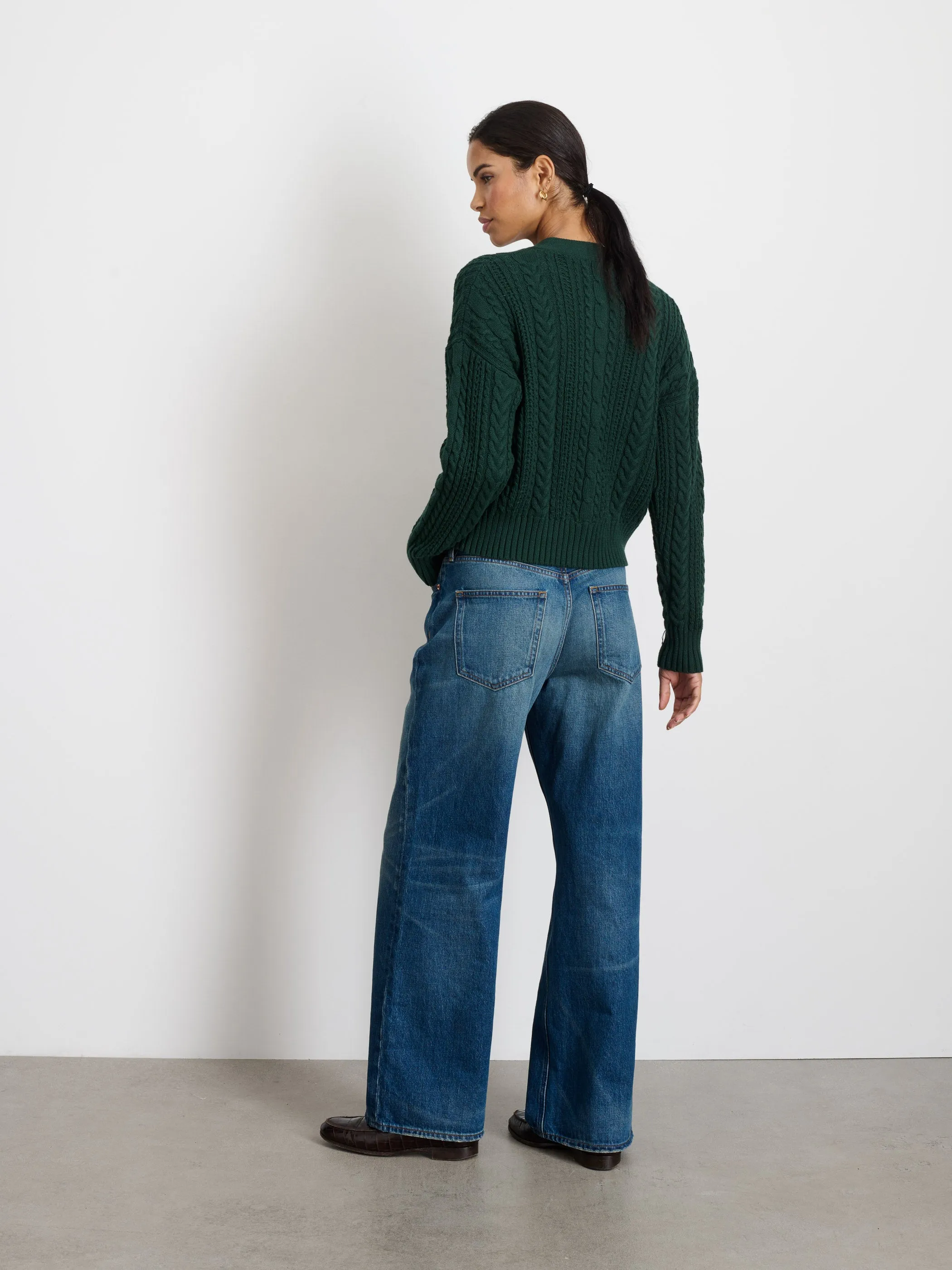 Cable Knit Nico Chunky Cardigan sold by Alex Mill product image thumbnail 4